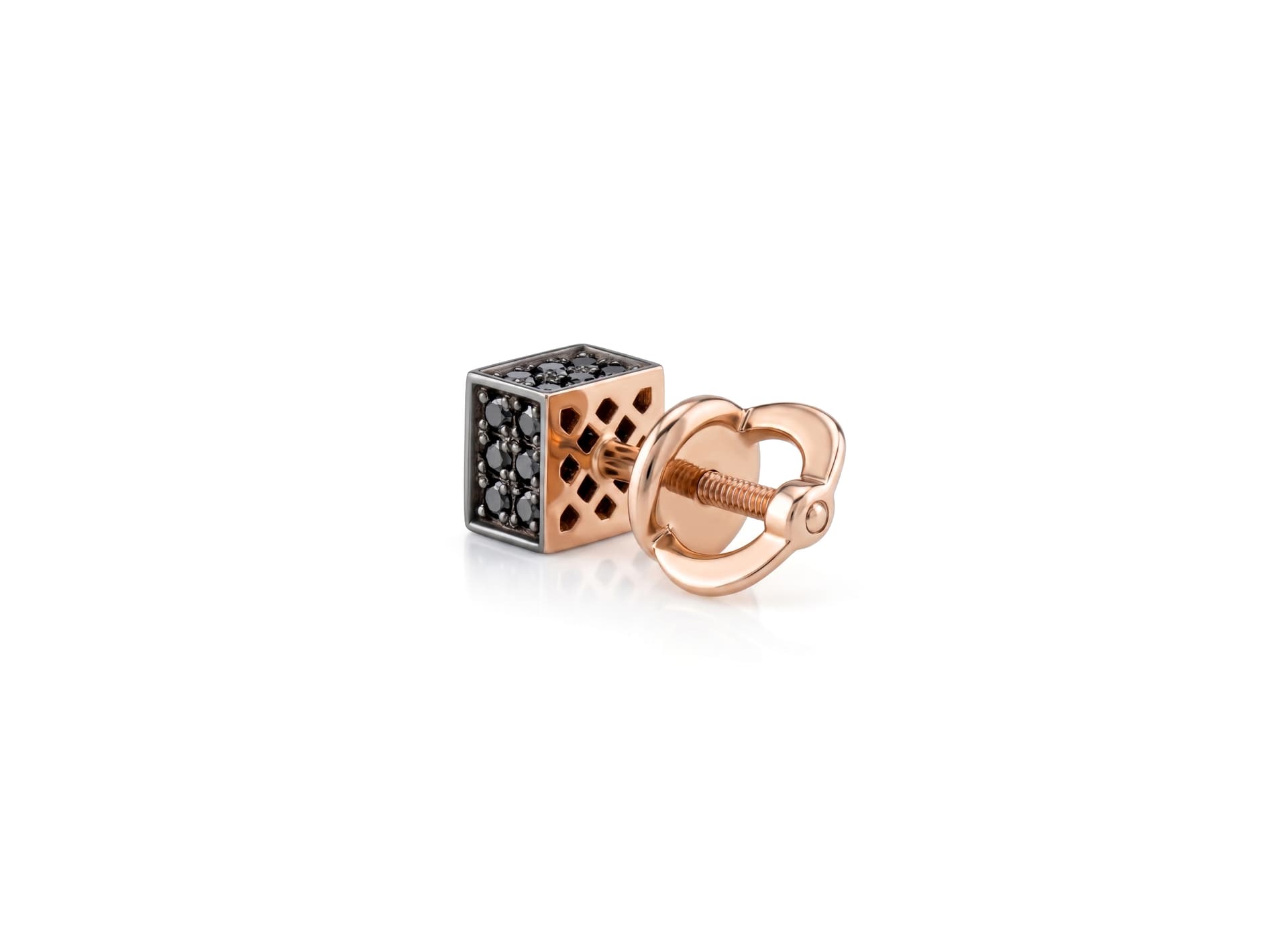 Серьги из золота 585 с  бриллиантом