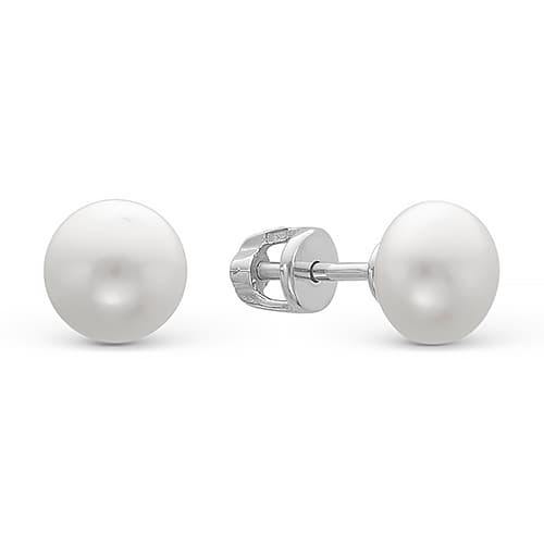 Серьги из серебра 925 с жемчугом