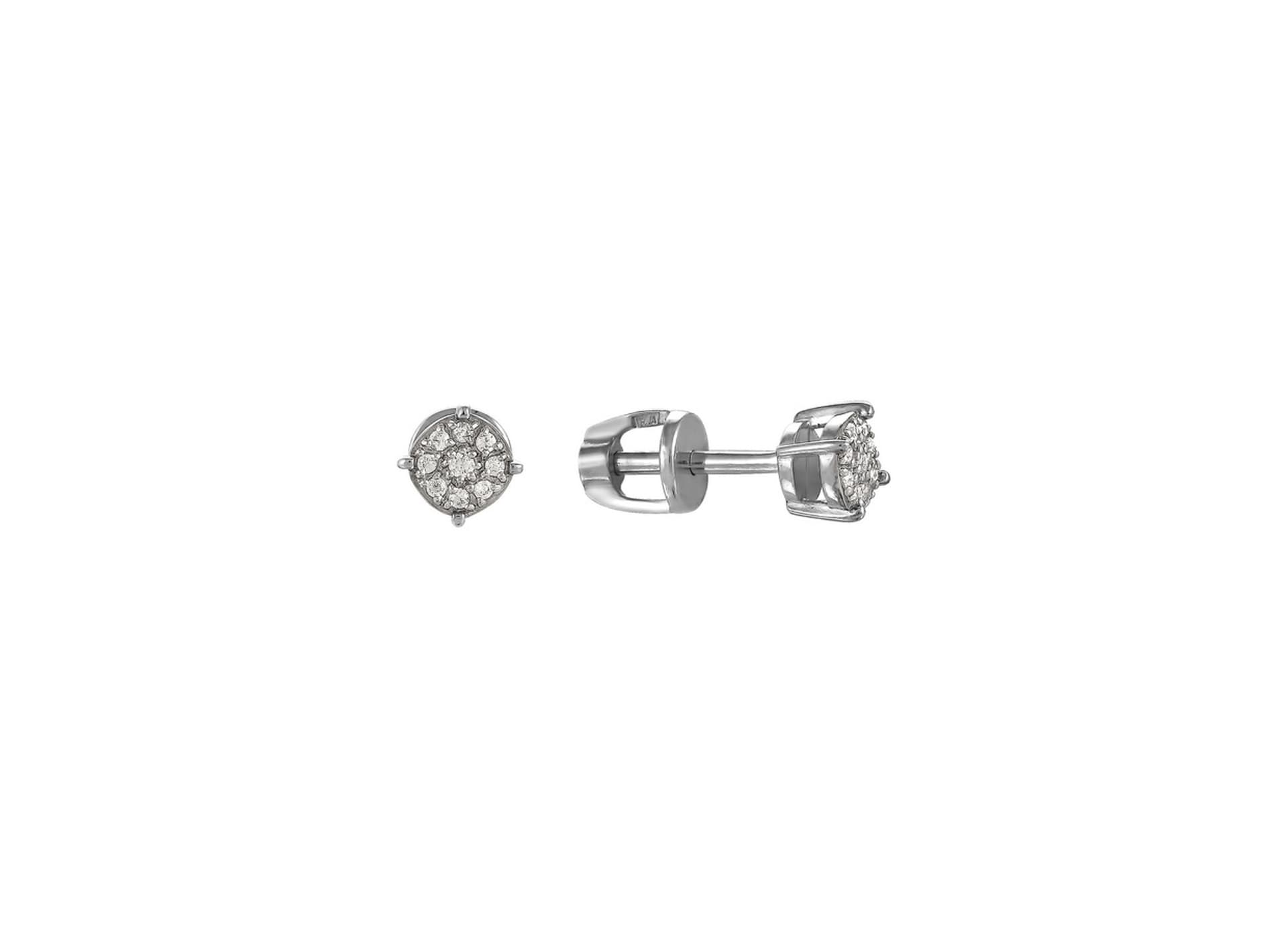 Серьги из серебра 925 с фианитами