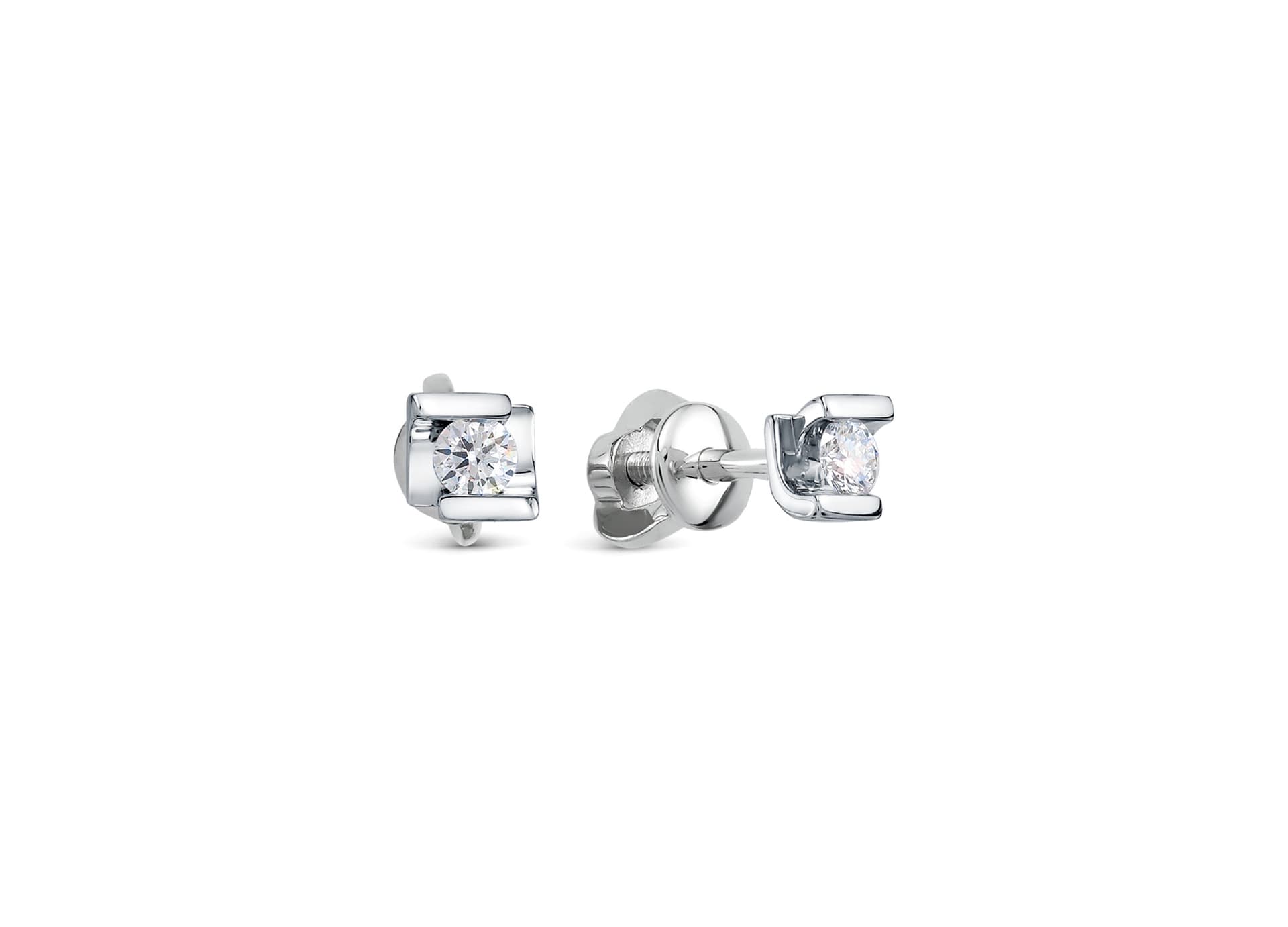 Серьги из золота 585 с бриллиантами