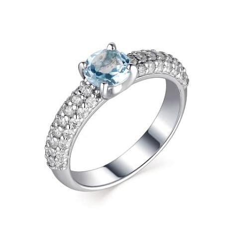 Кольцо из серебра 925 с топазом