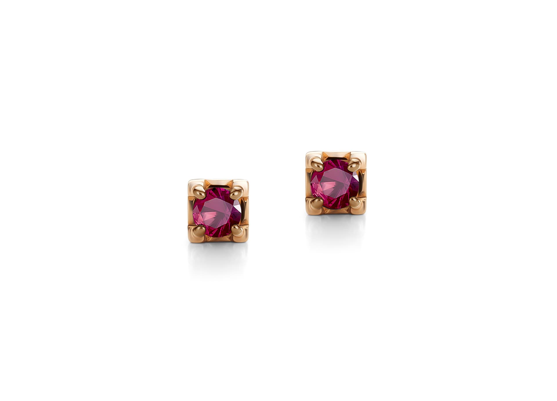 Серьги из золота 585 с рубинами