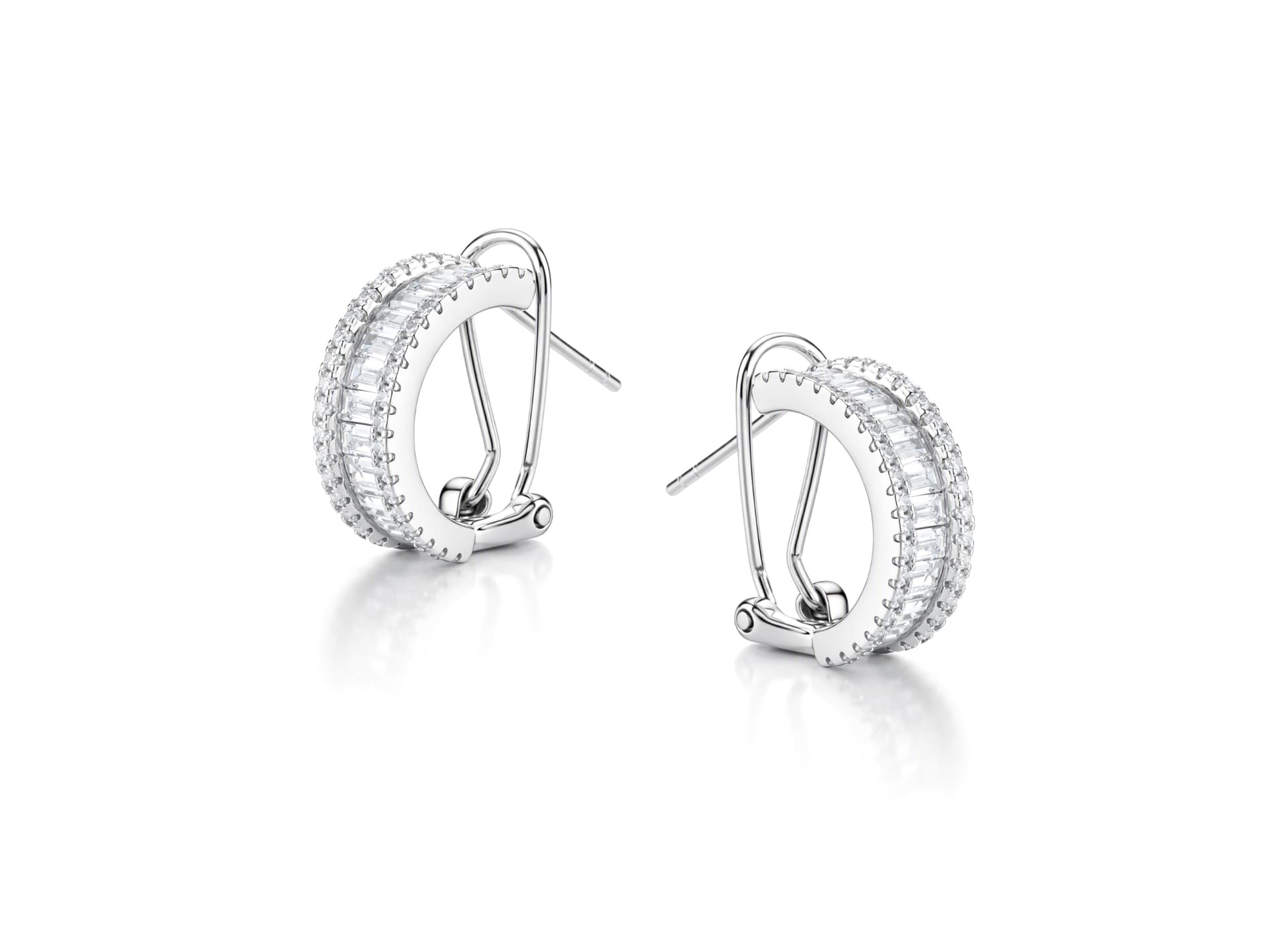 Серьги из серебра 925 с кубическим цирконием