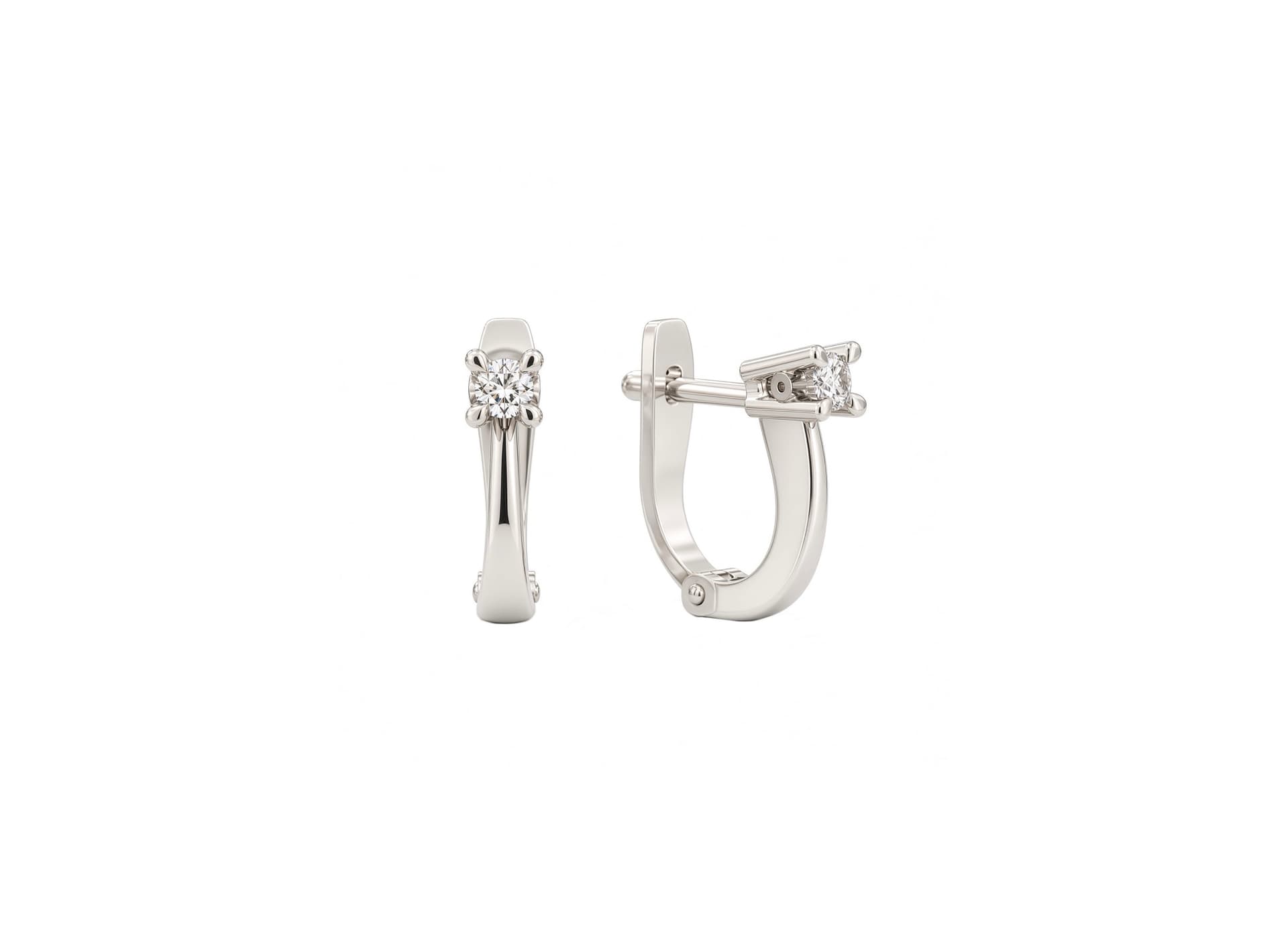Серьги из серебра 925 с фианитами