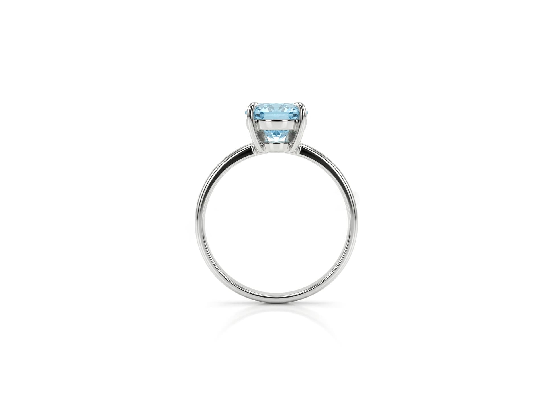 Кольцо из серебра 925 с топазами sky blue