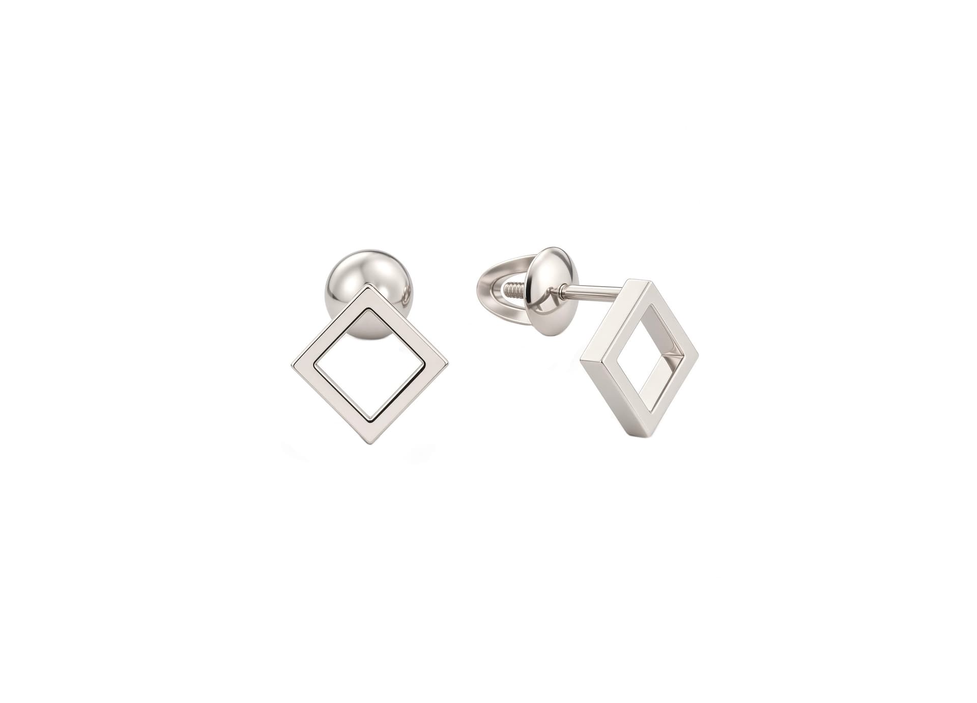 Серьги из серебра 925 без вставки