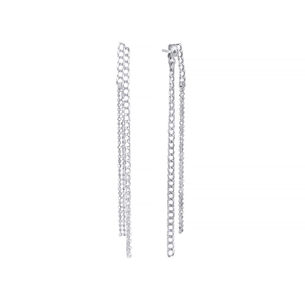 Серьги из серебра 925 без вставки