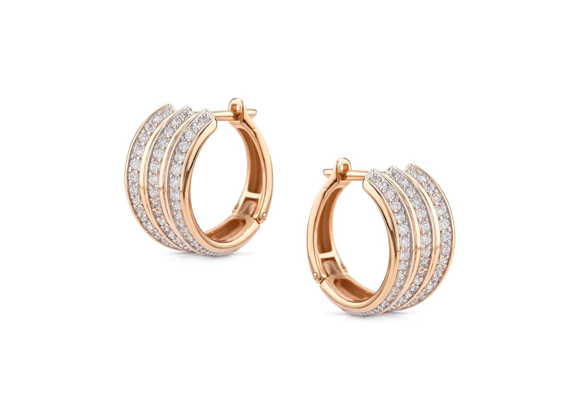 Серьги из золота 585 с фианитами
