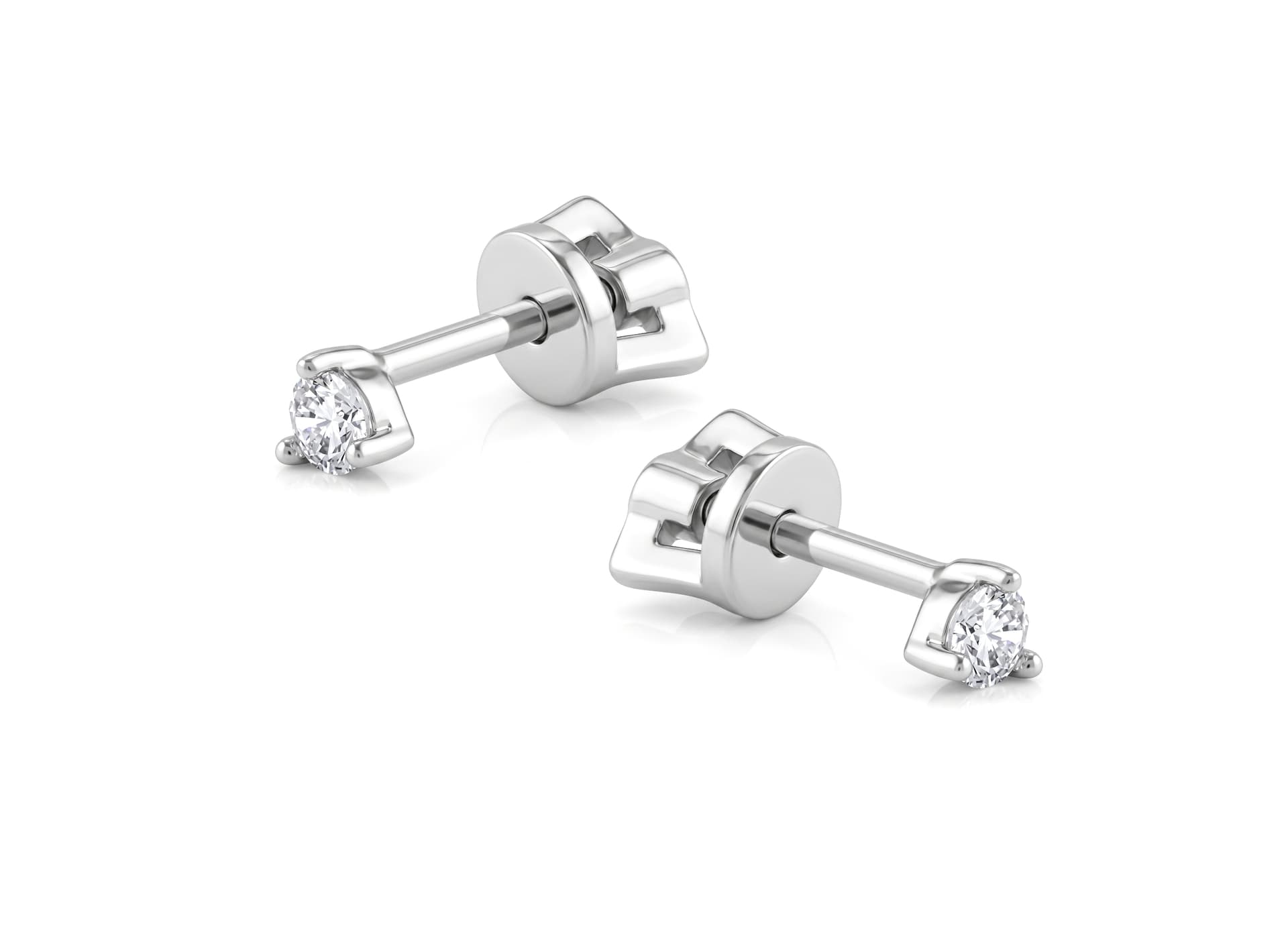 Серьги из серебра 925 с выращенными бриллиантами
