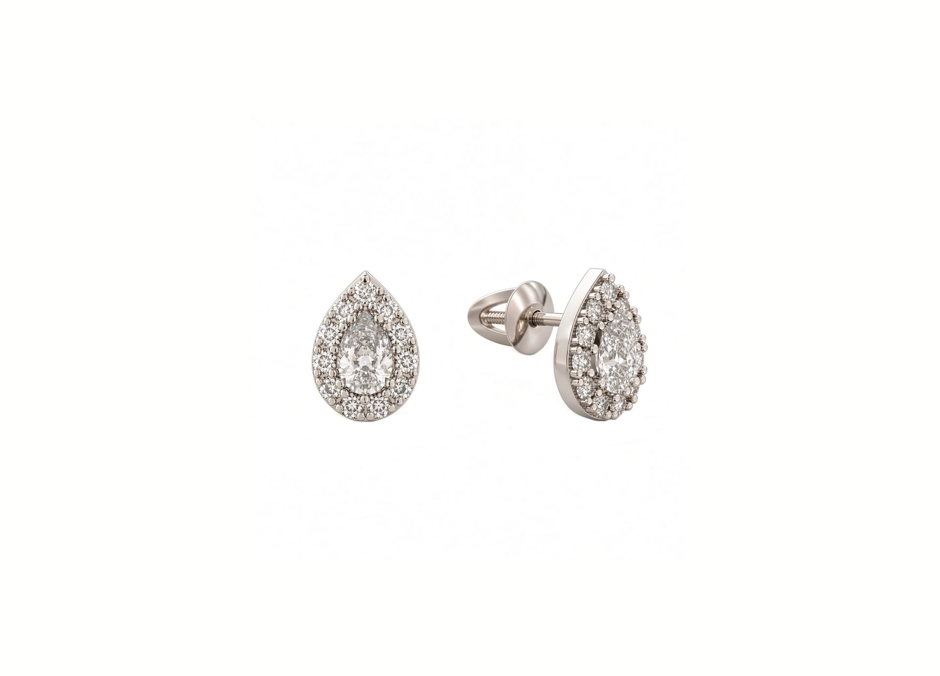 Серьги из серебра 925 с фианитами