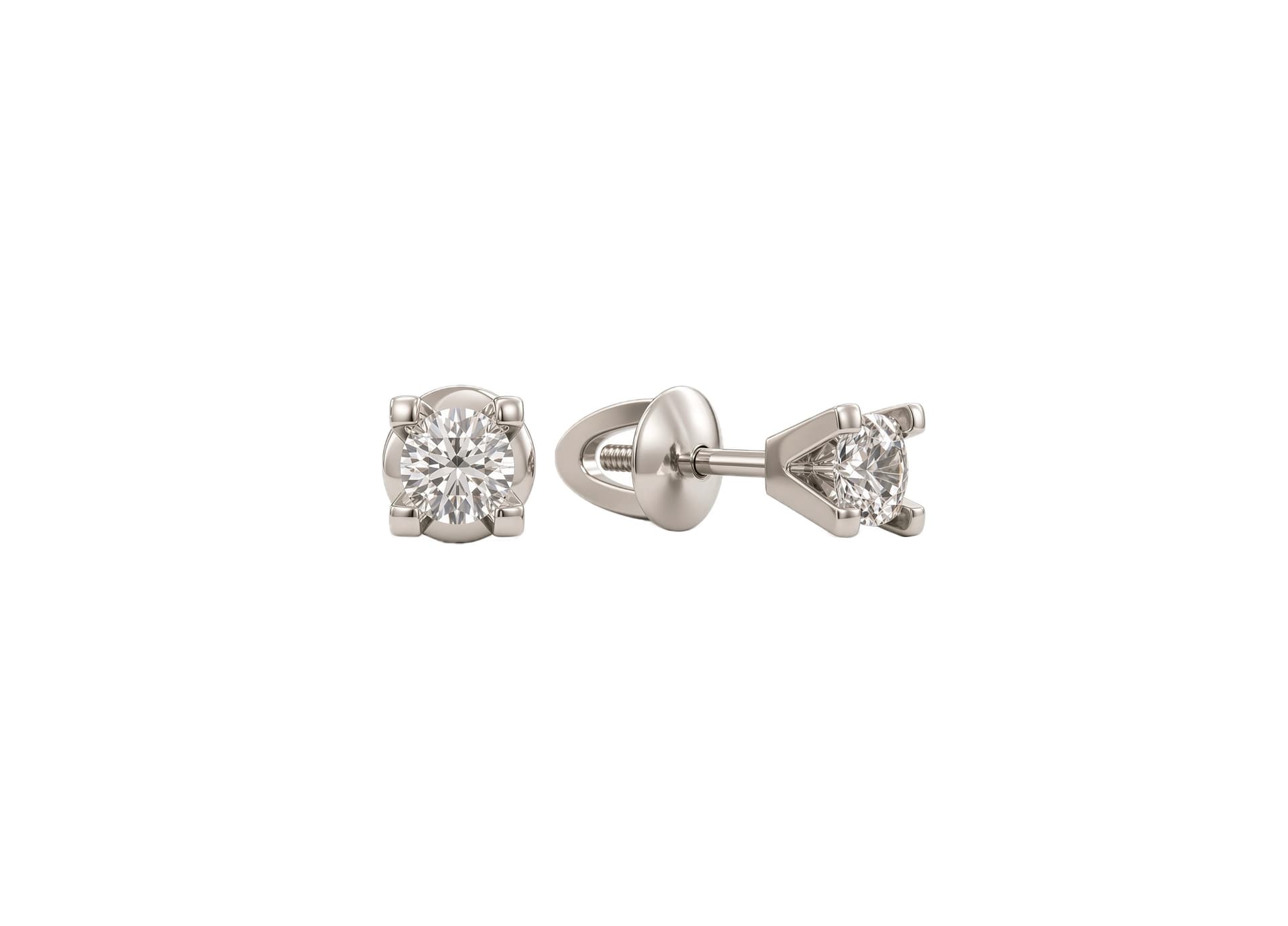 Серьги из серебра 925 с фианитами