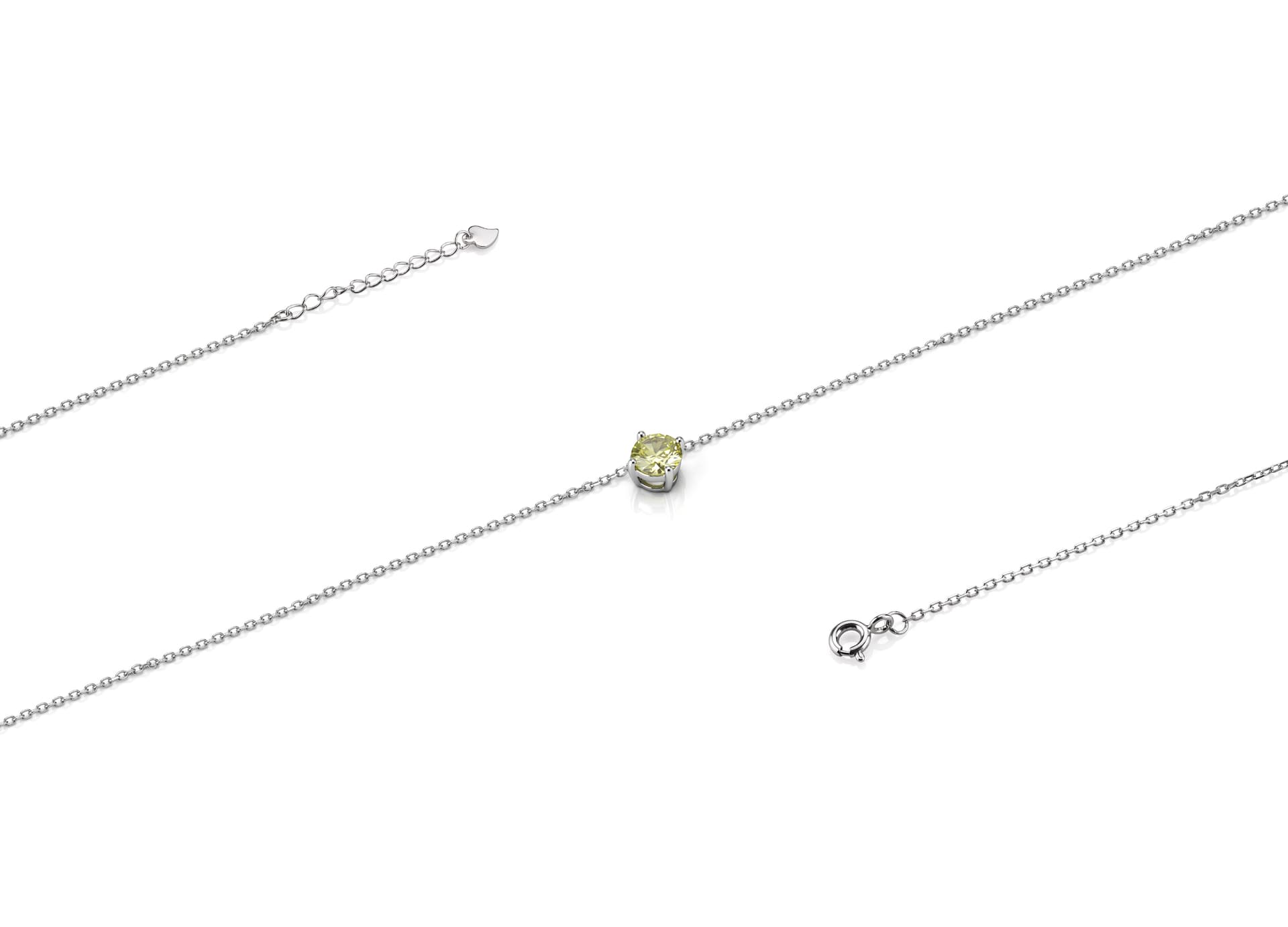 Колье из серебра 925 с кубическим цирконием