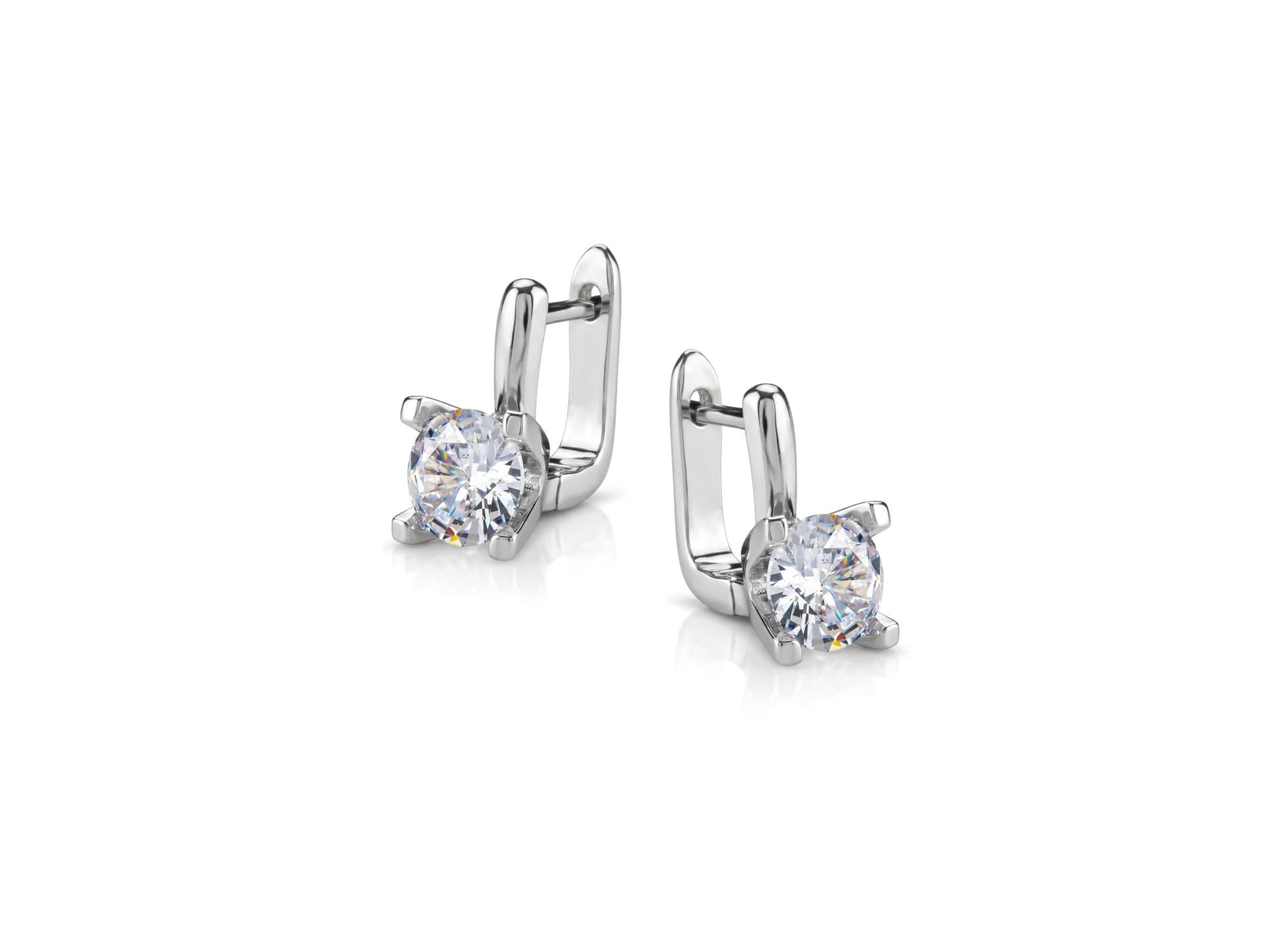 Серьги из серебра 925 с  кубическим цирконием
