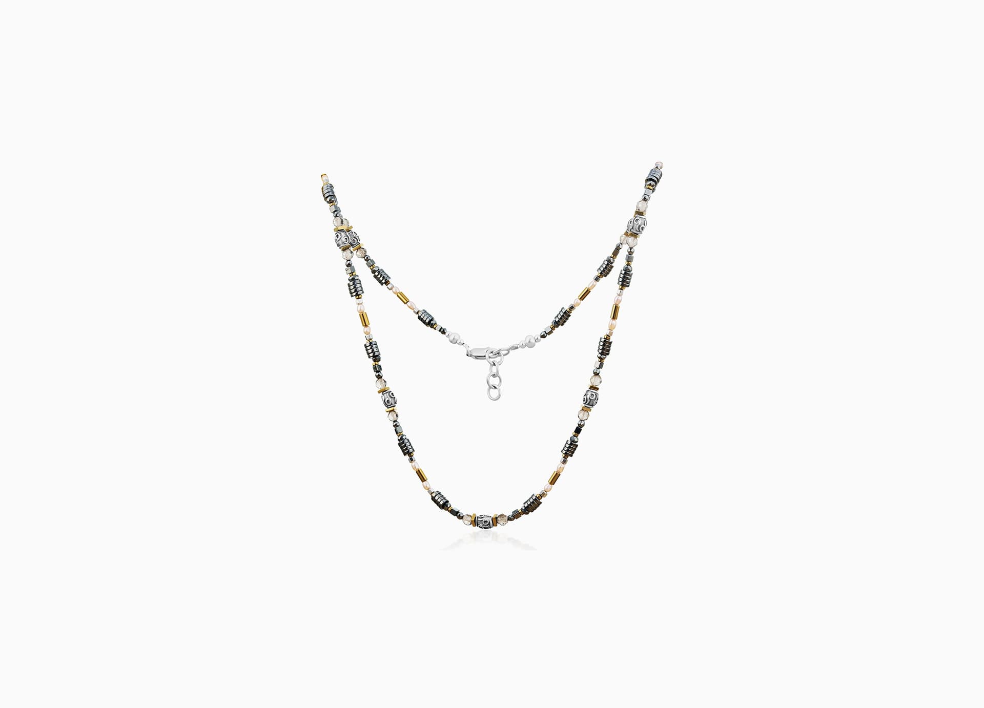 Колье из серебра 925 с кварцем