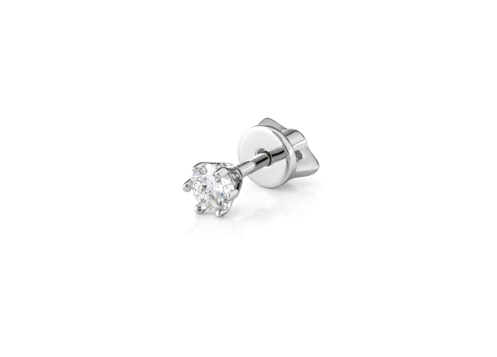 Серьги из серебра 925 с выращенными бриллиантами