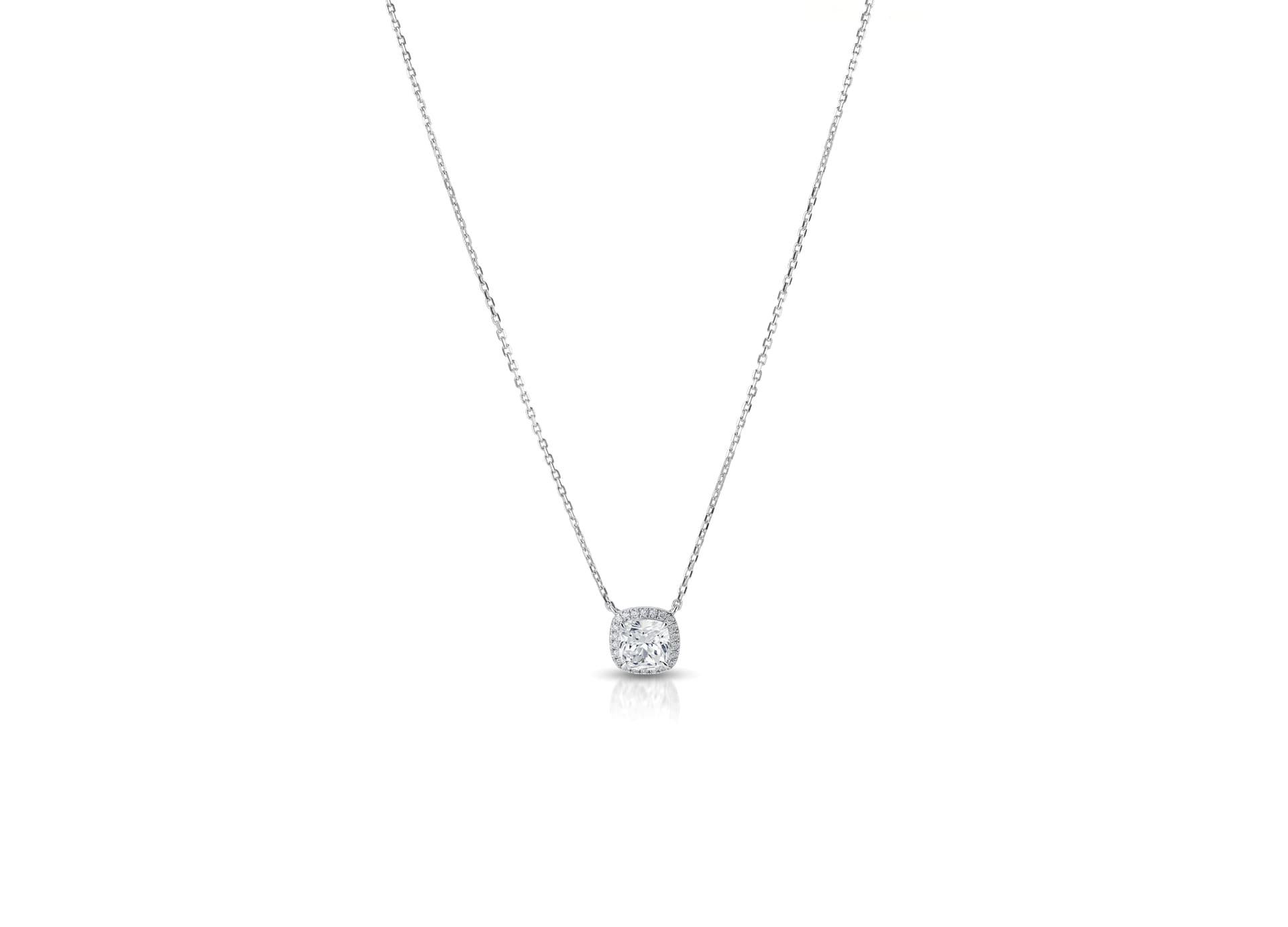 Колье из серебра 925 с  кубическим цирконием