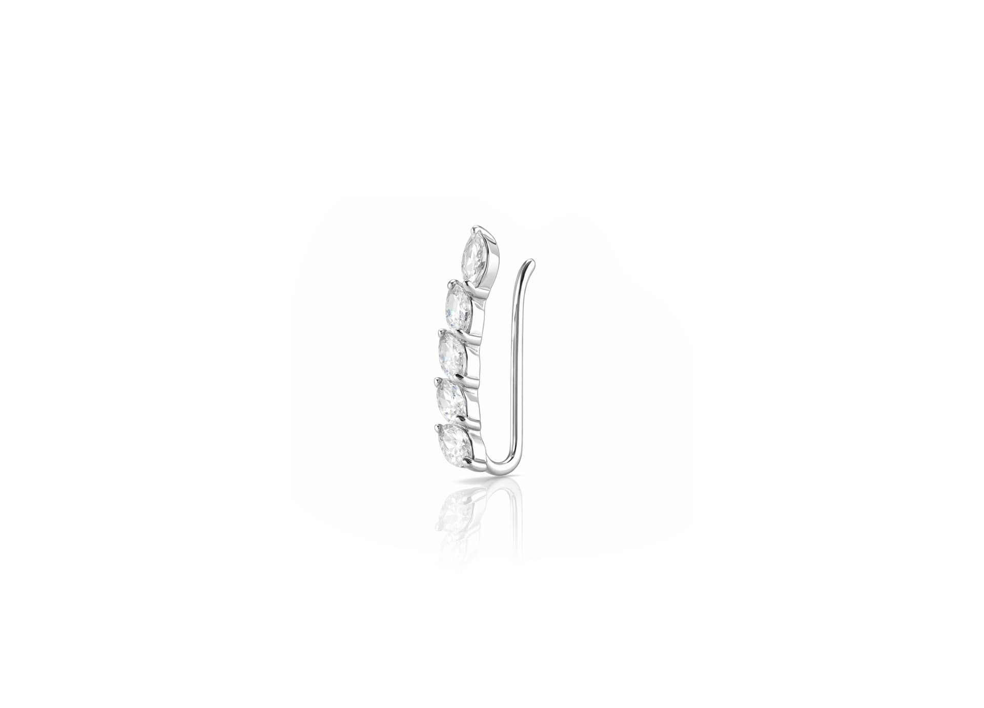 Серьги из серебра 925 с фианитами