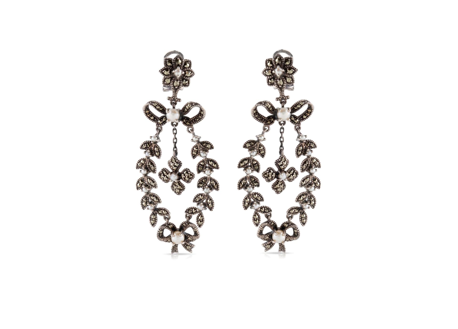 Серьги из серебра 925 с жемчугом