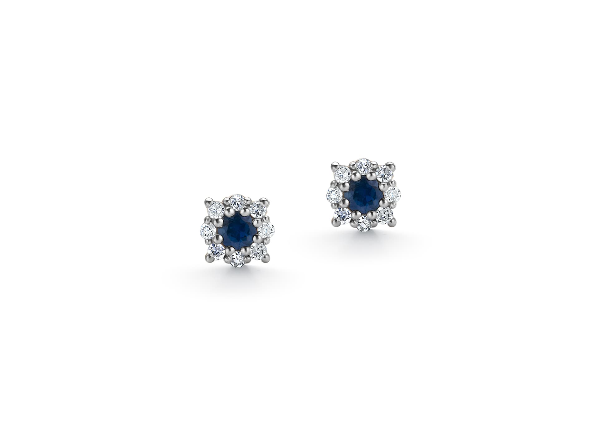 Серьги из золота 585 с сапфирами