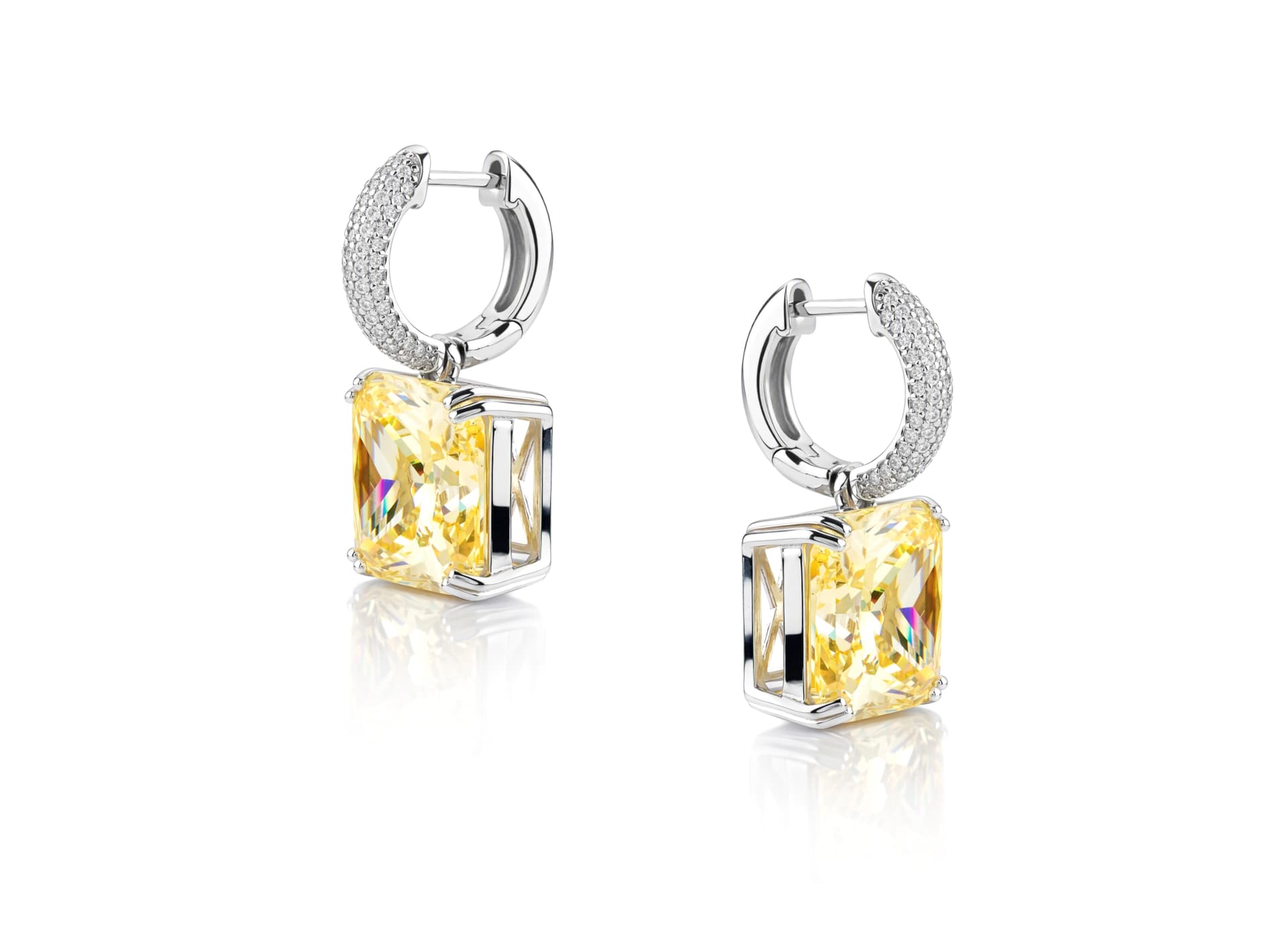 Серьги из серебра 925 с кубическим цирконием