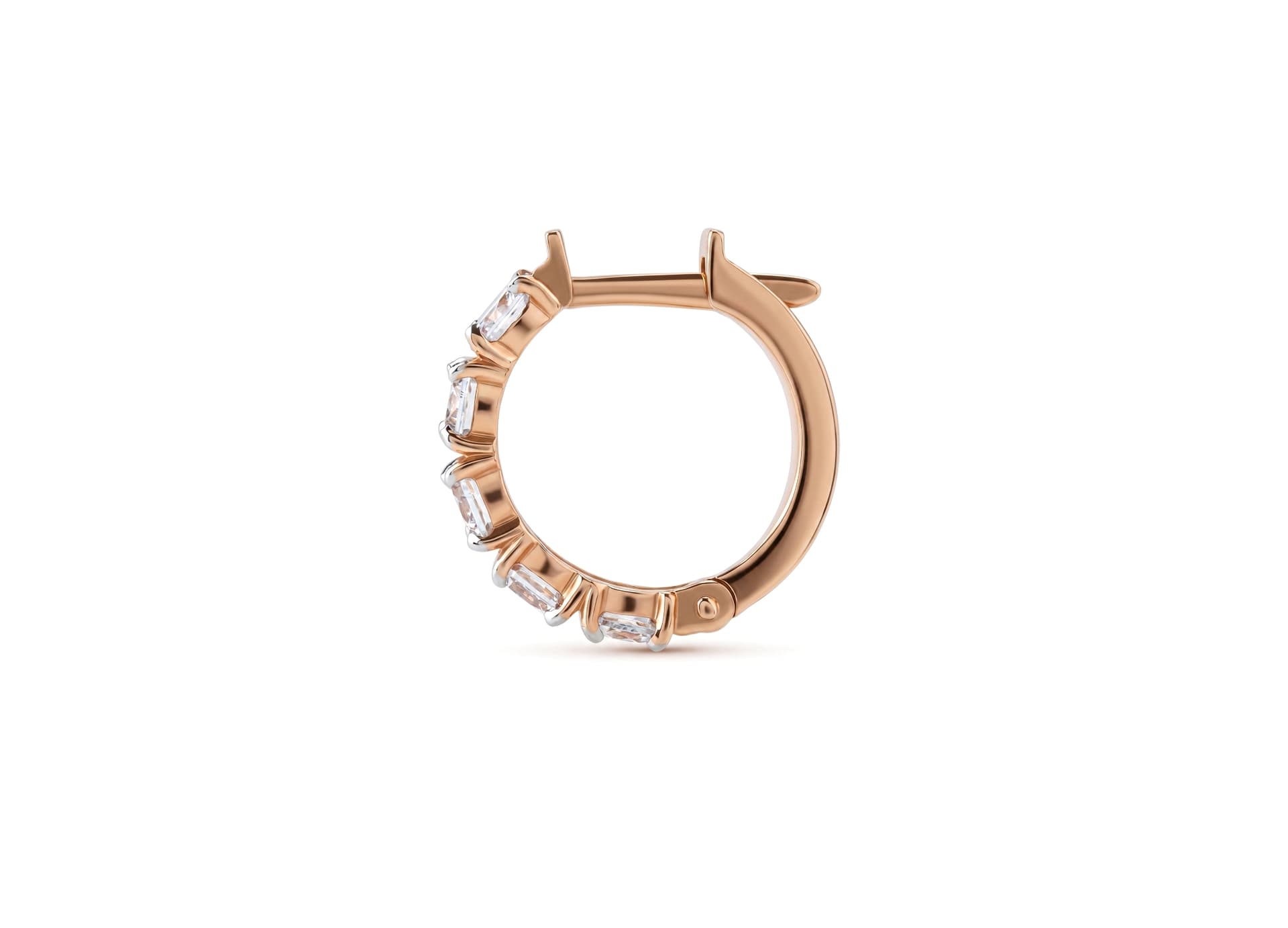 Серьги из золота 585 с  фианит