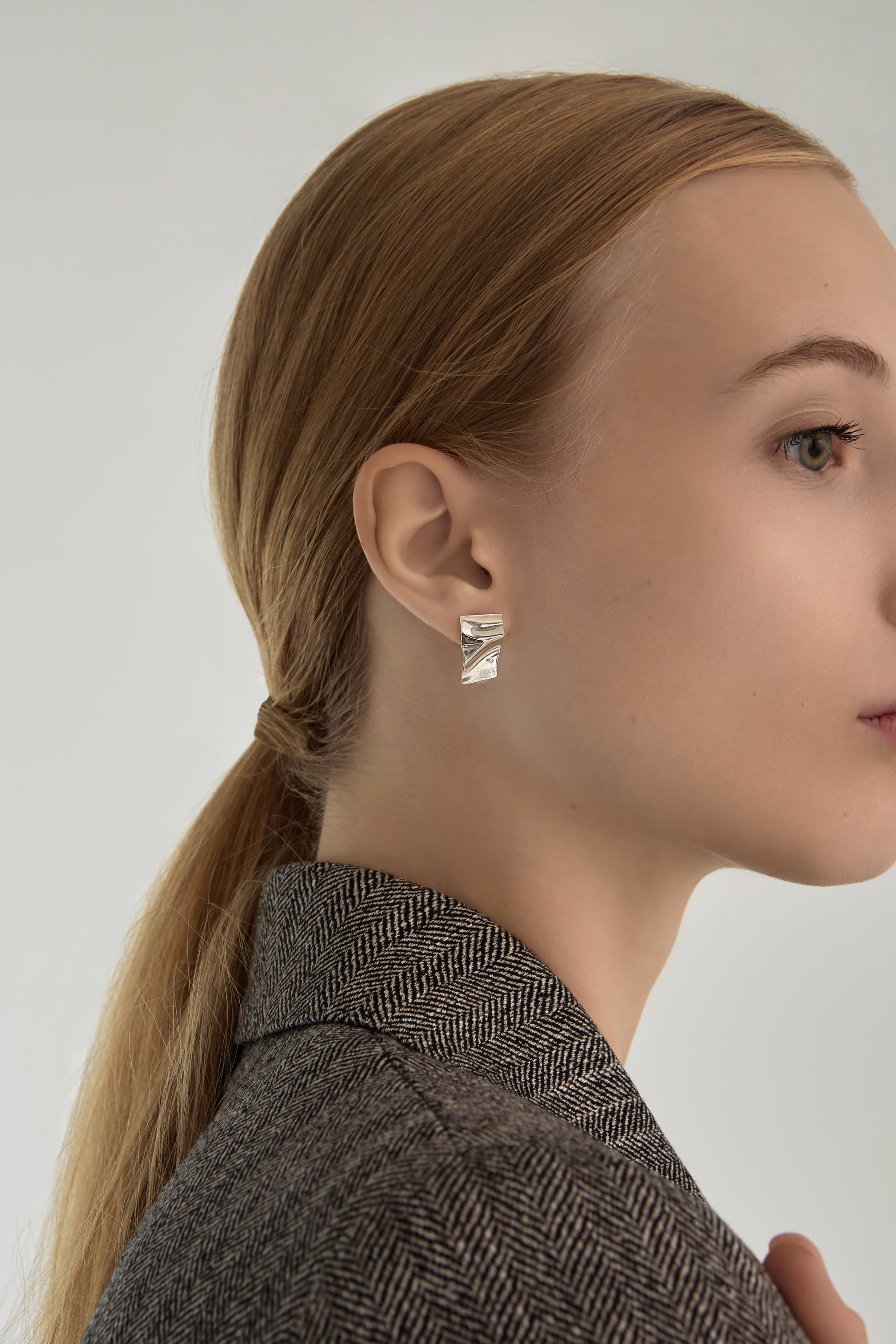 Серьги из серебра 925 без вставки