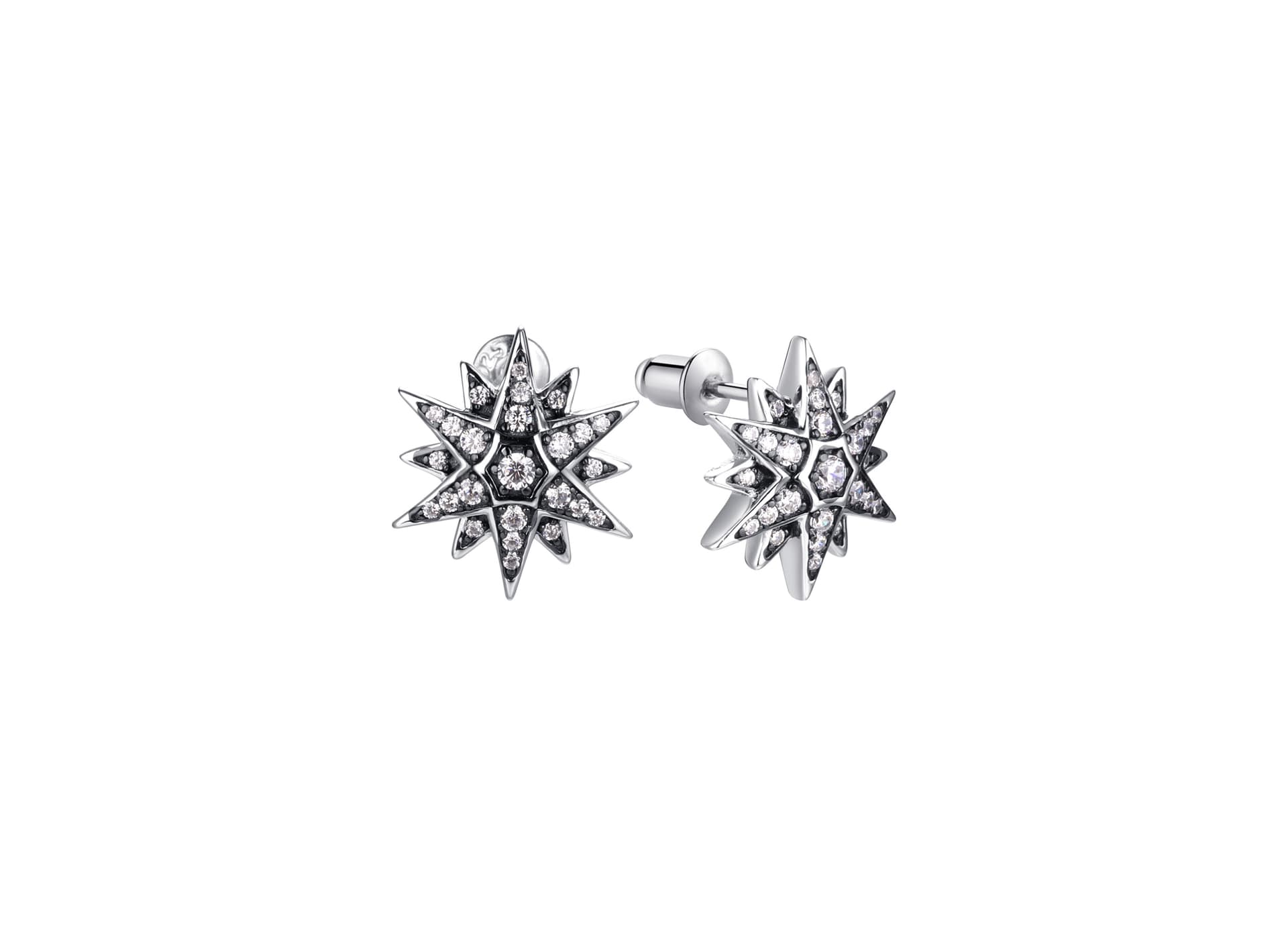 Серьги из серебра 925 с фианитами