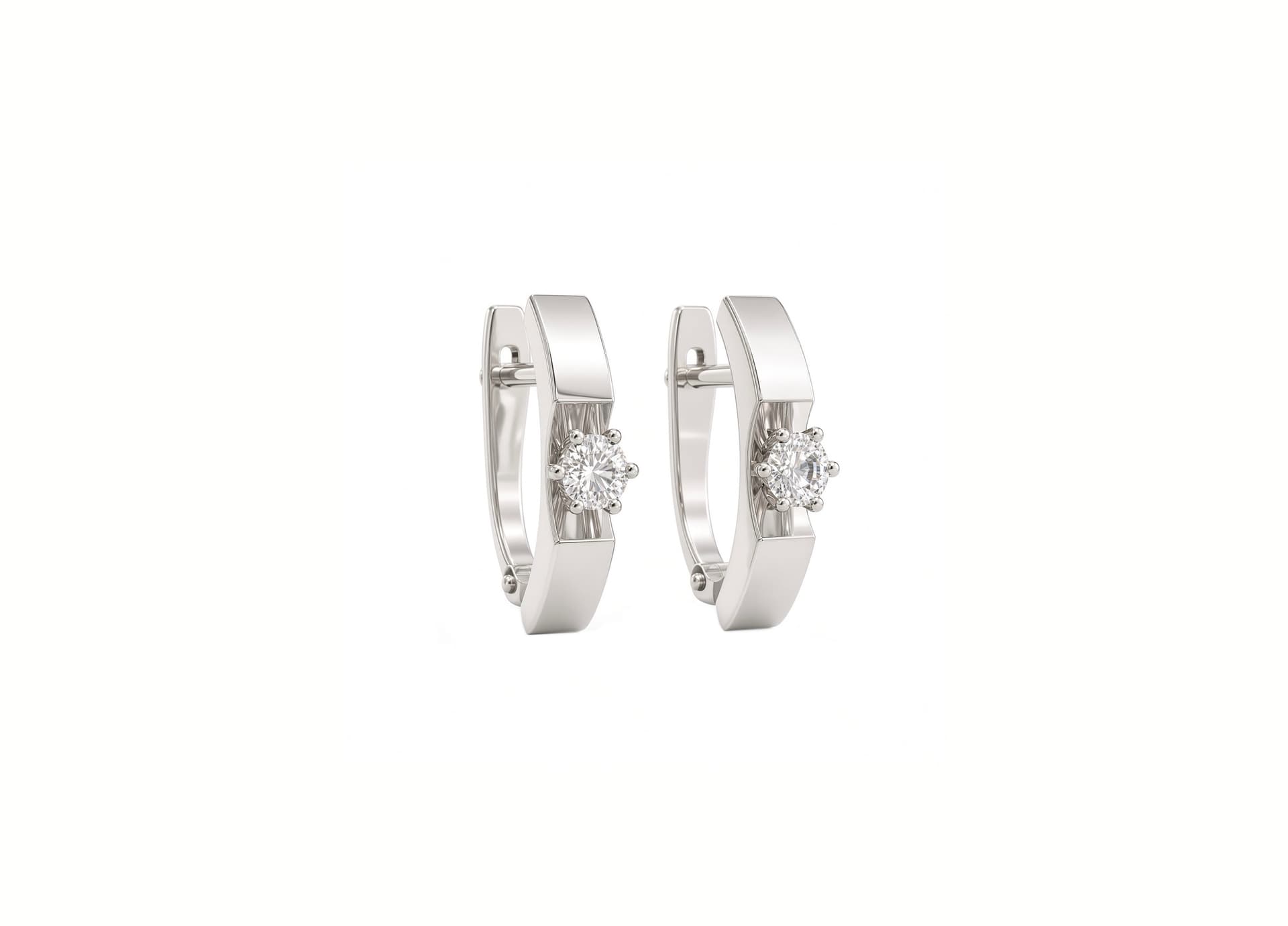 Серьги из серебра 925 с фианитами