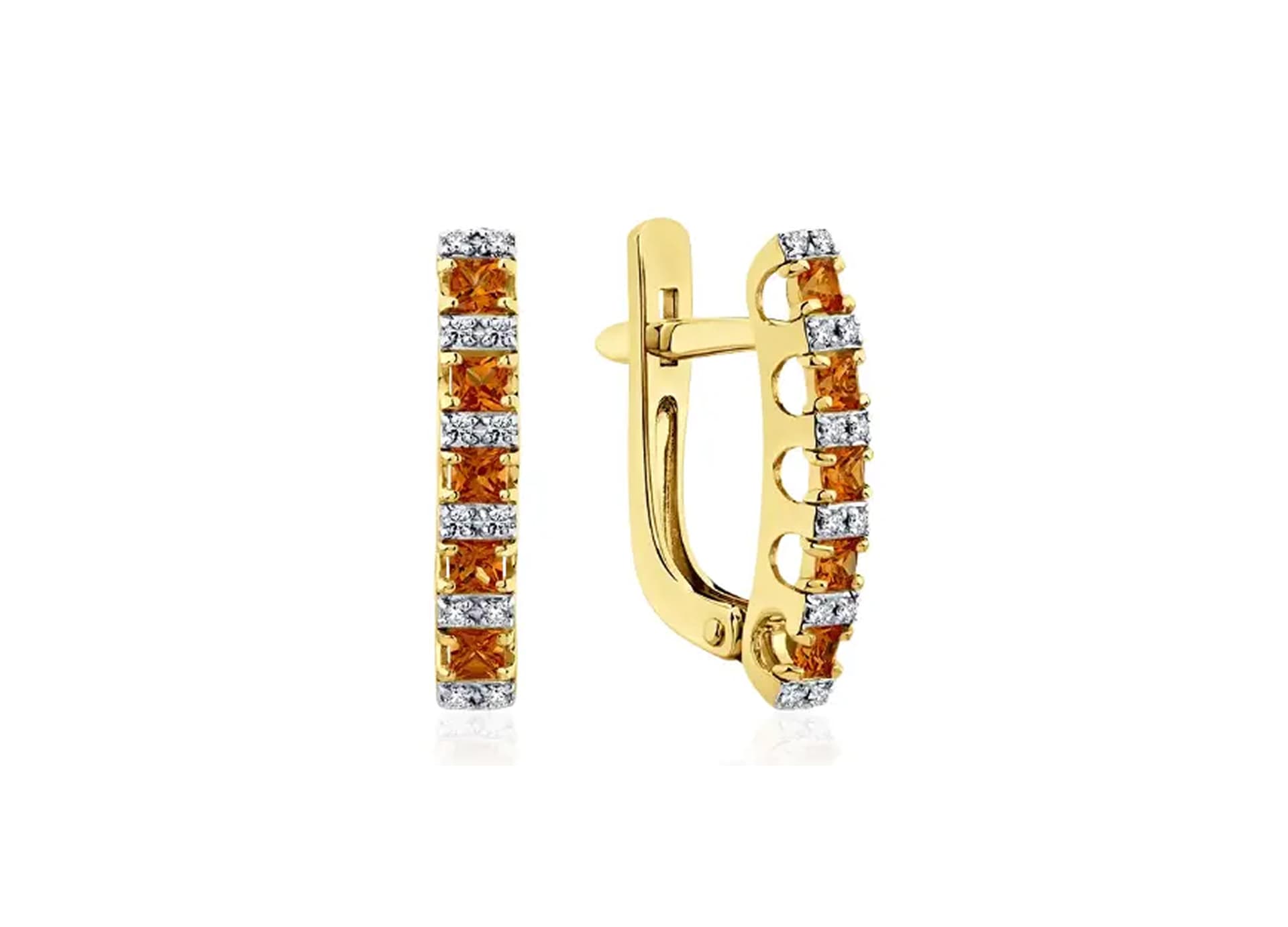 Серьги из золота 585 с сапфирами