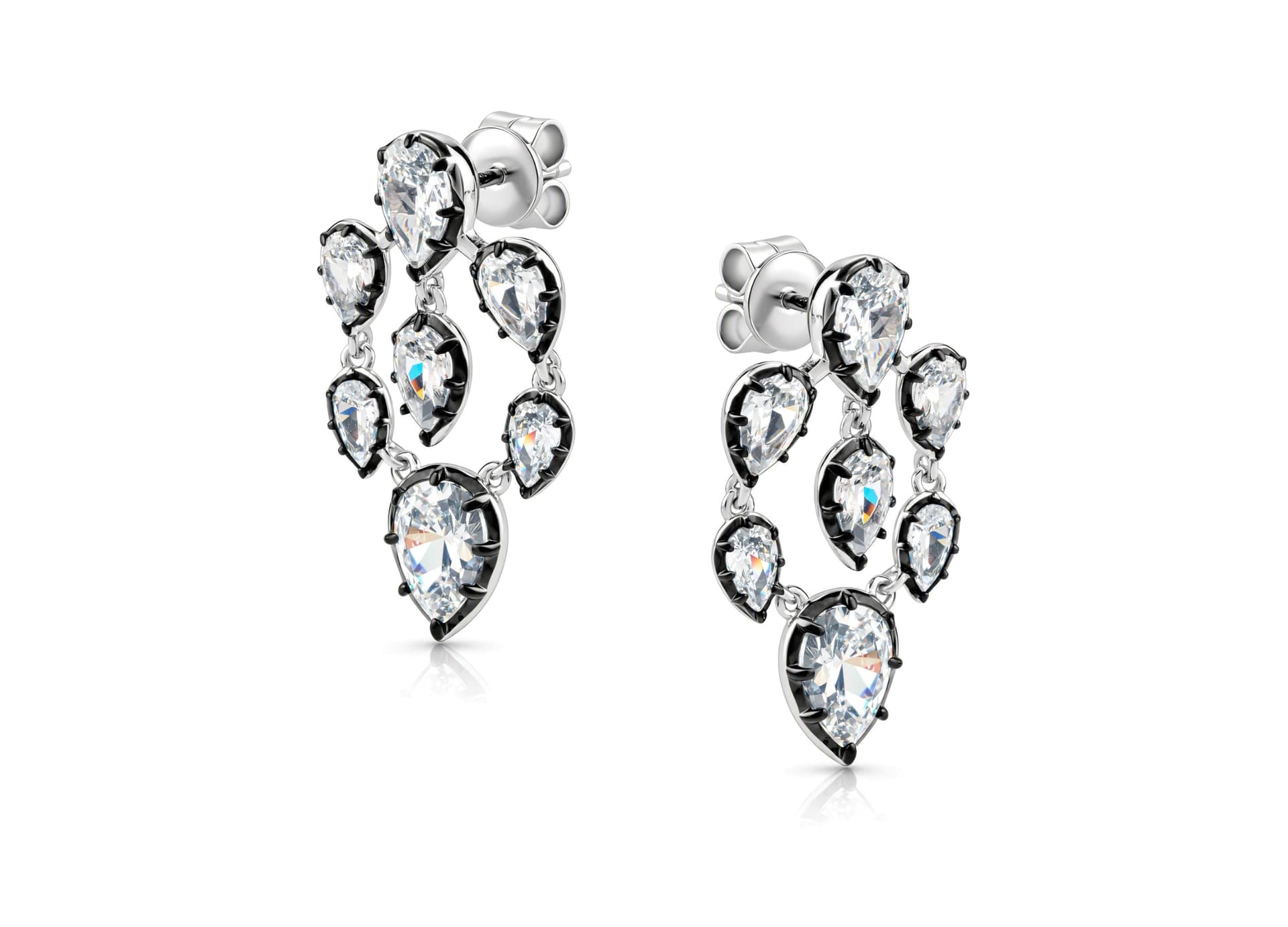 Серьги из серебра 925 с кубическим цирконием
