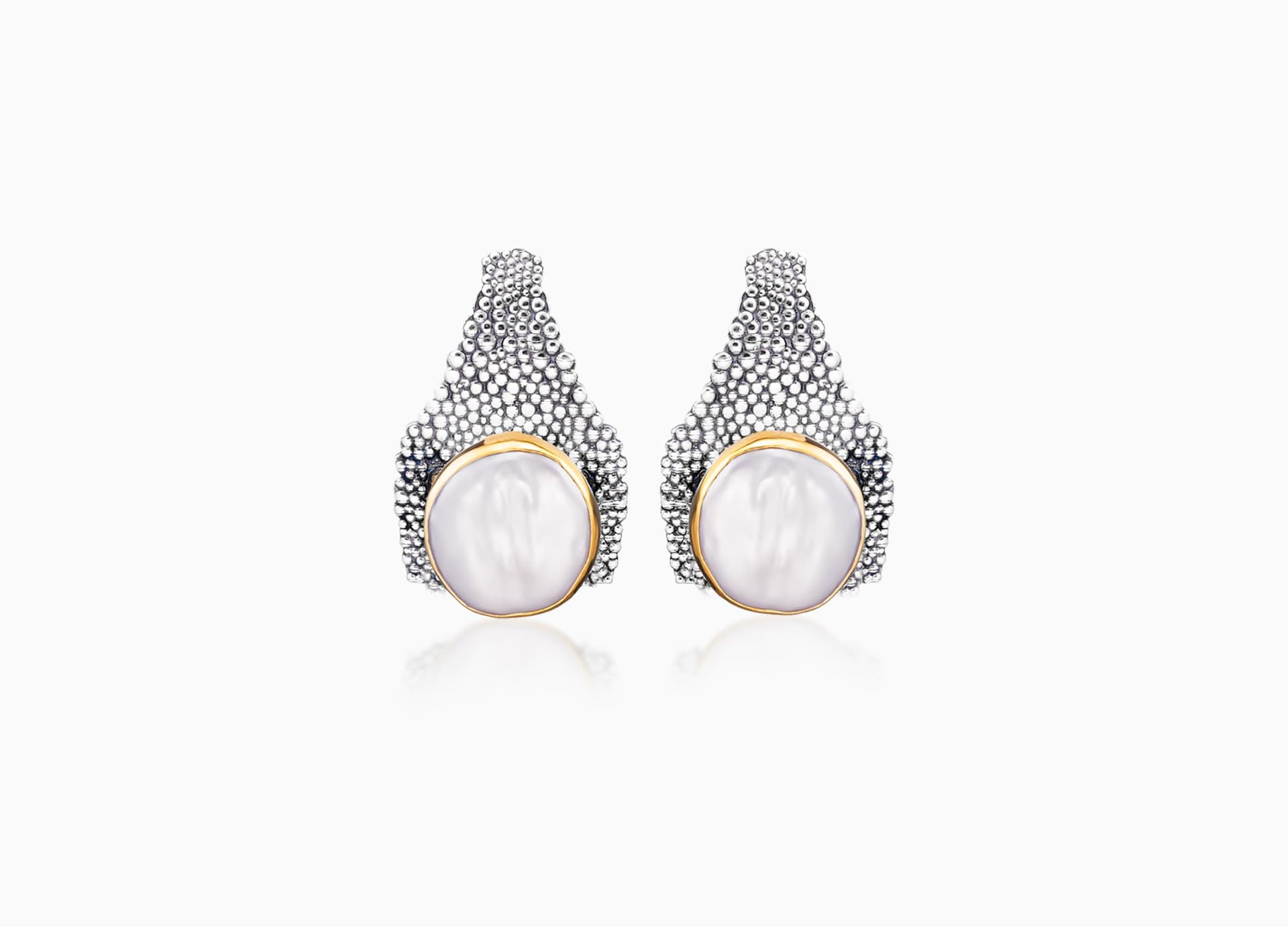 Серьги из серебра 925 с жемчугом