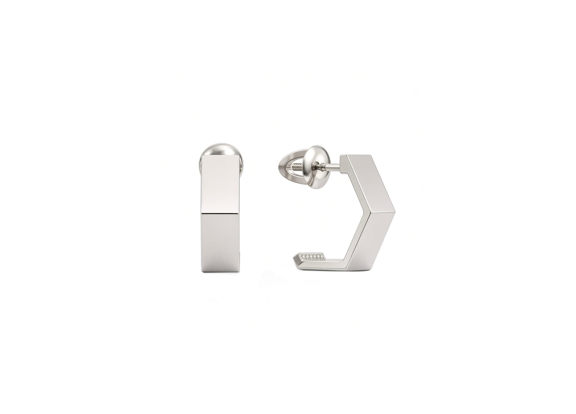 Серьги из серебра 925 без вставки