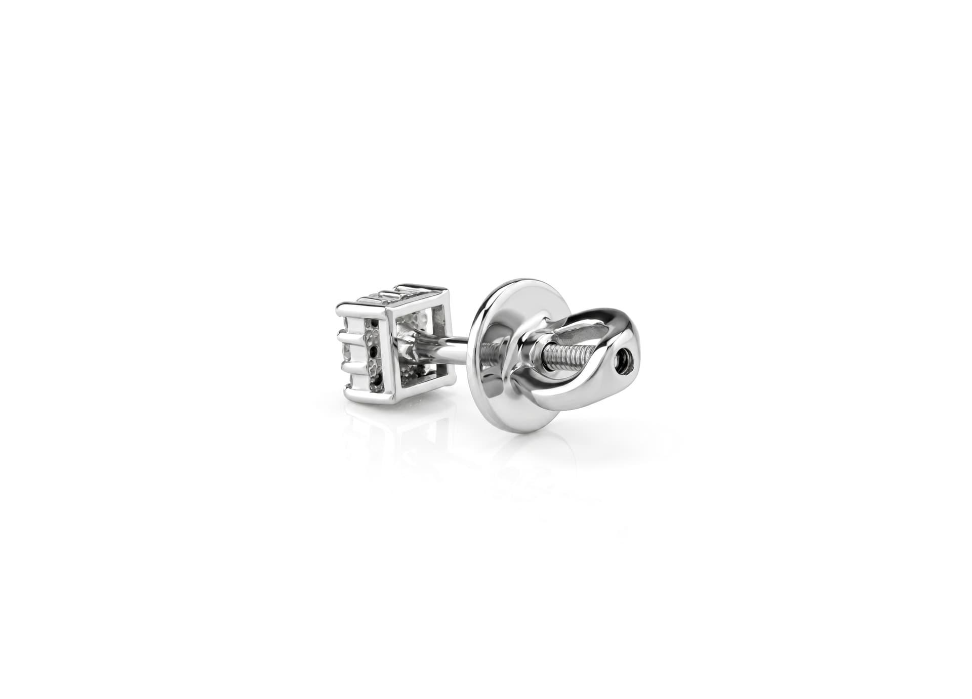 Серьги из золота 585 с  бриллиантом