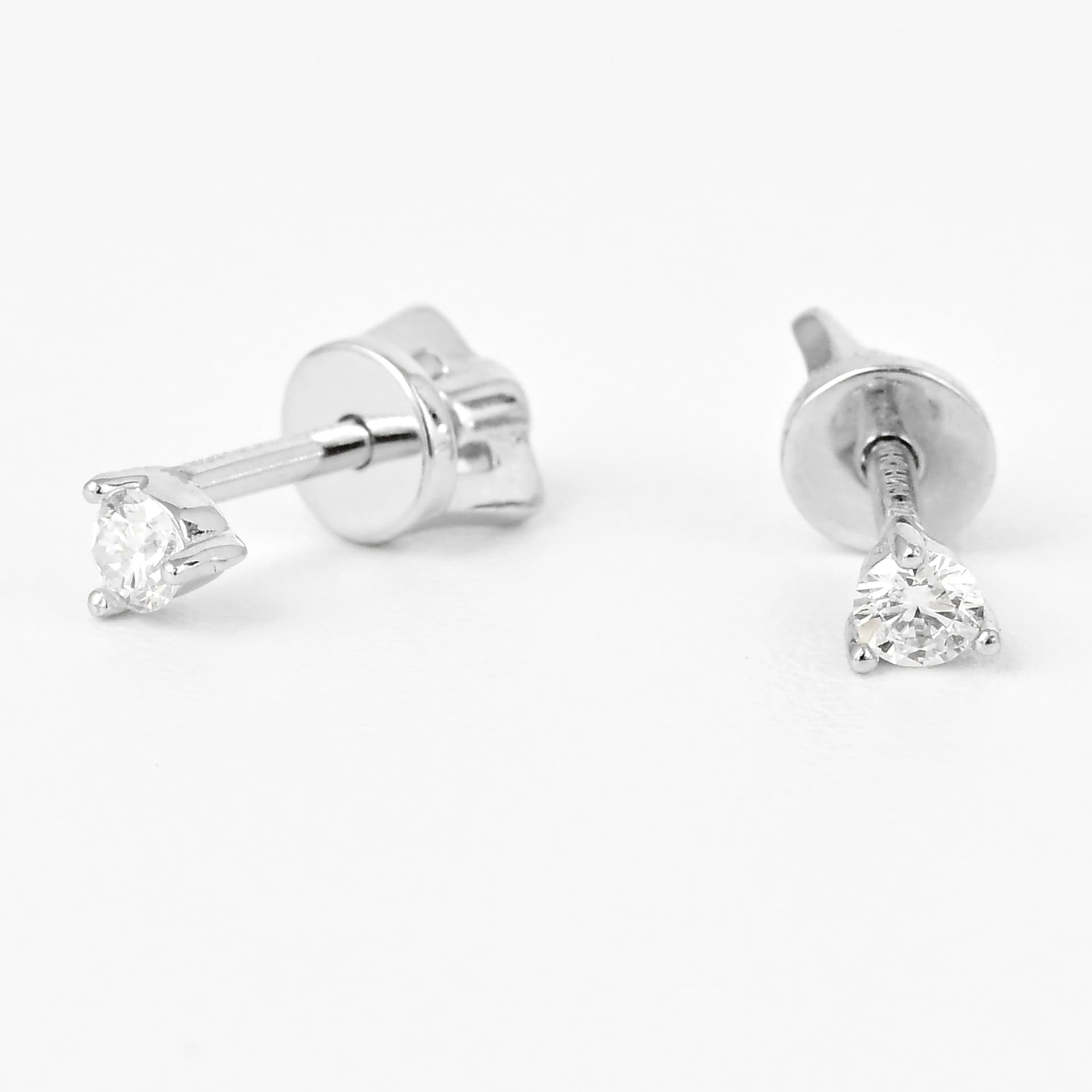 Серьги из серебра 925 с выращенными бриллиантами