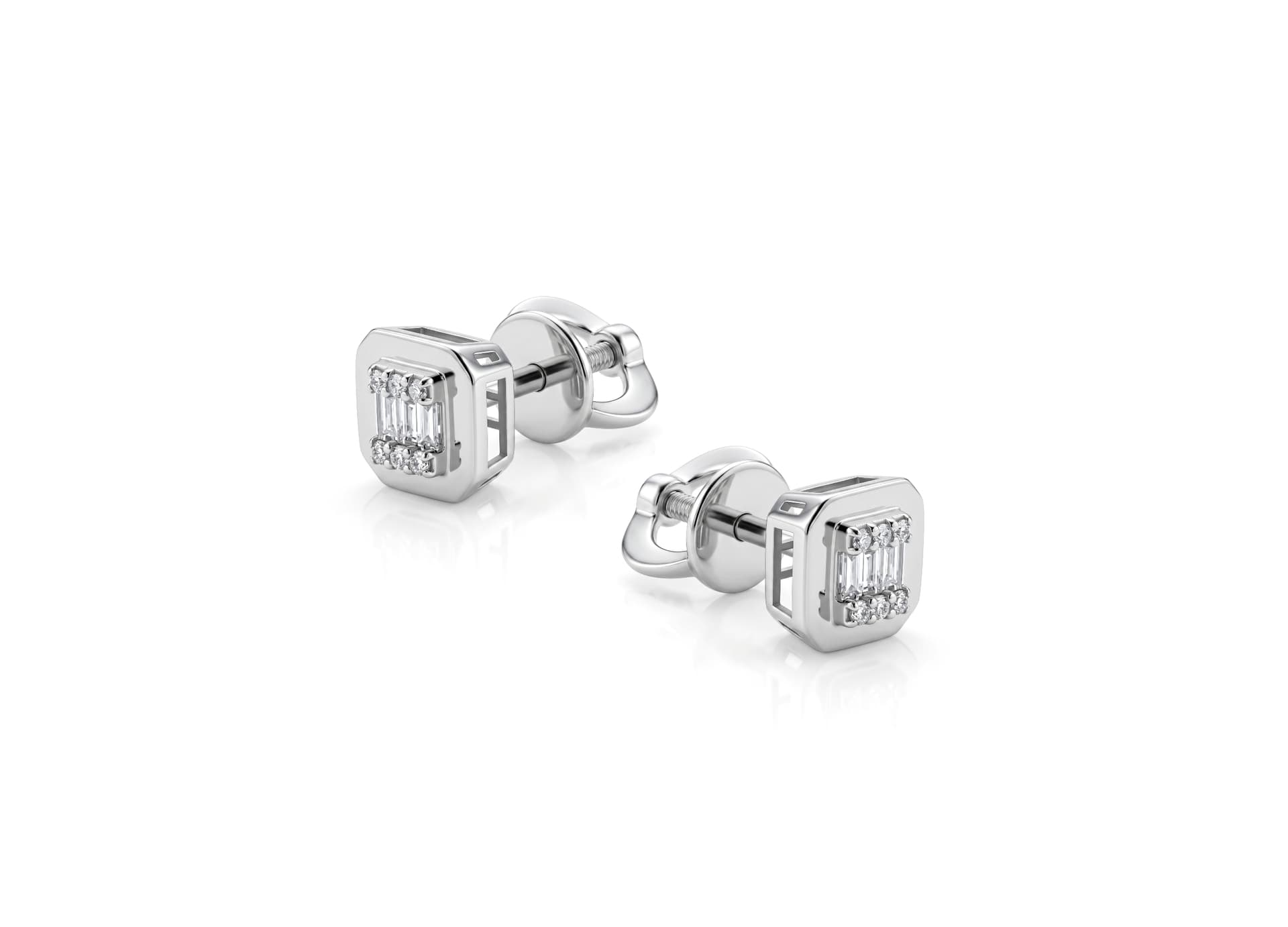 Серьги из золота 585 с бриллиантами