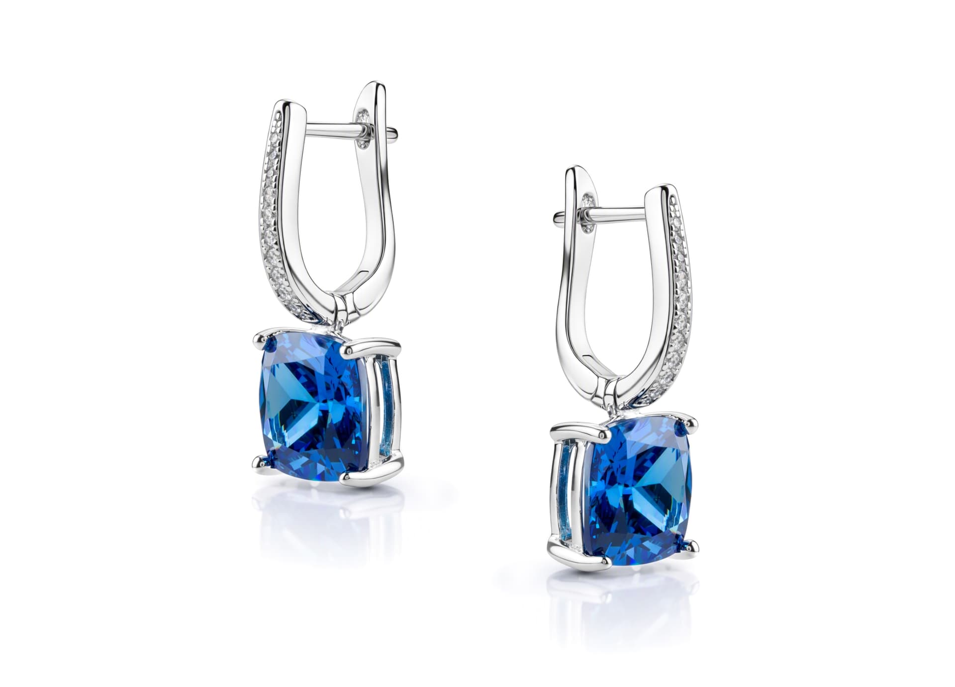 Серьги из серебра 925 с кубическим цирконием