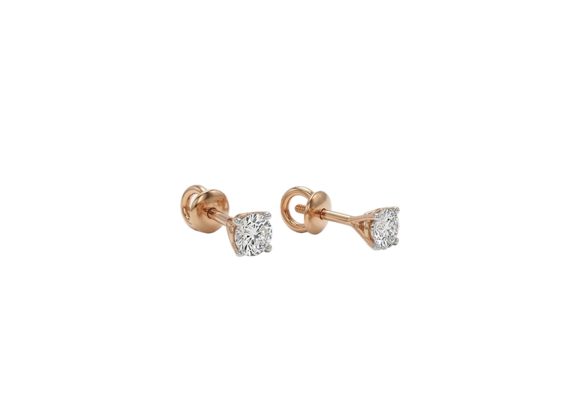 Серьги из золота 585 с фианит