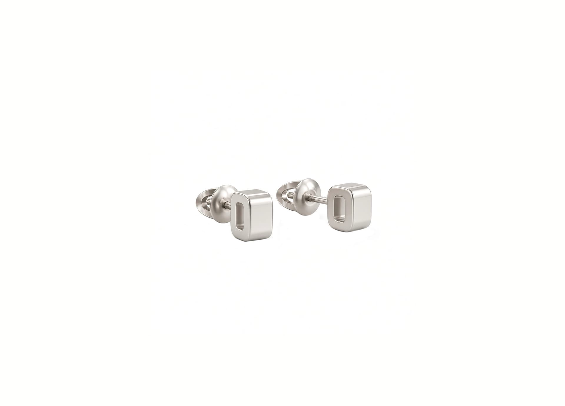 Серьги из серебра 925 без вставки