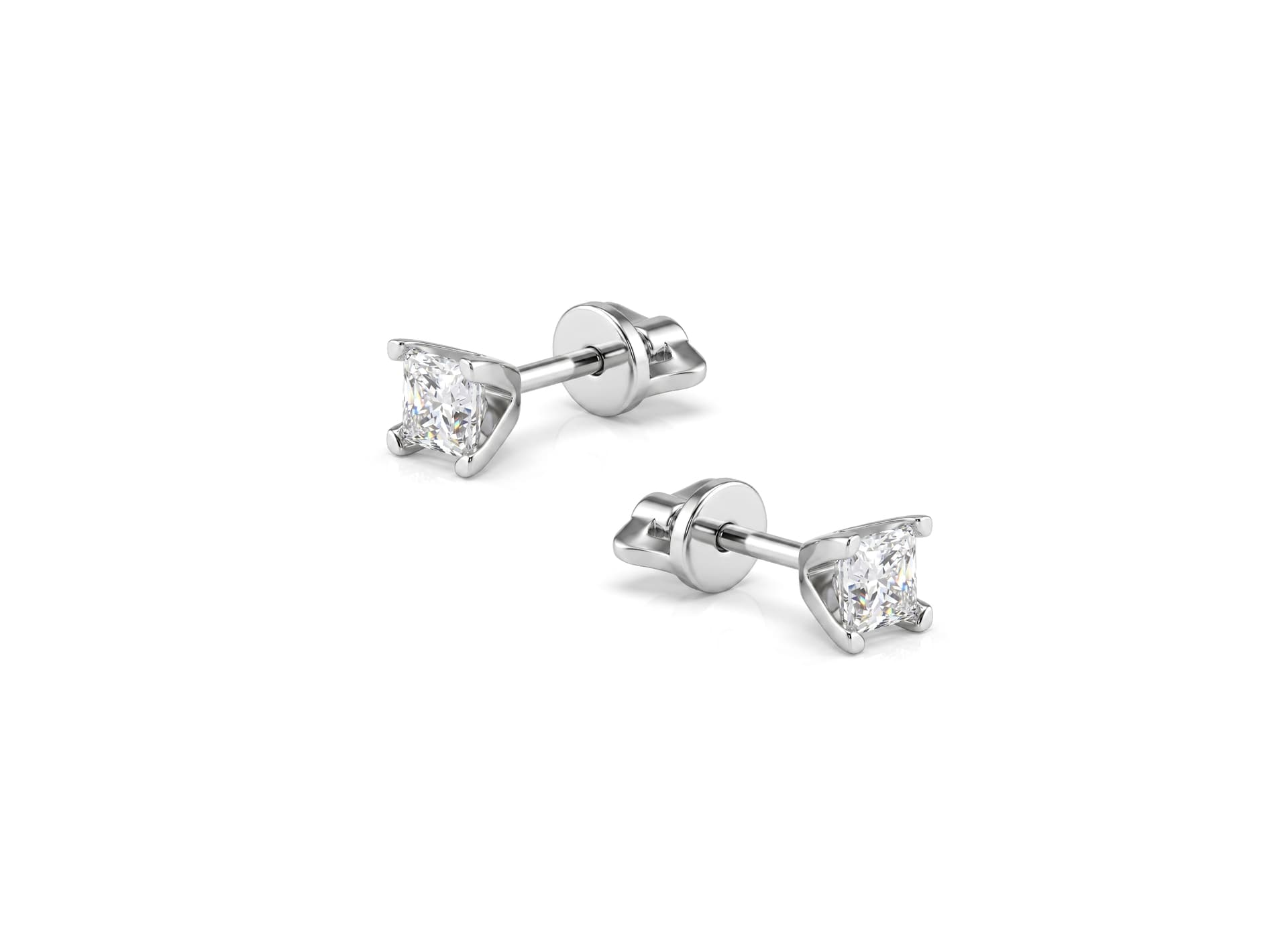 Серьги из серебра 925 с выращенными бриллиантами
