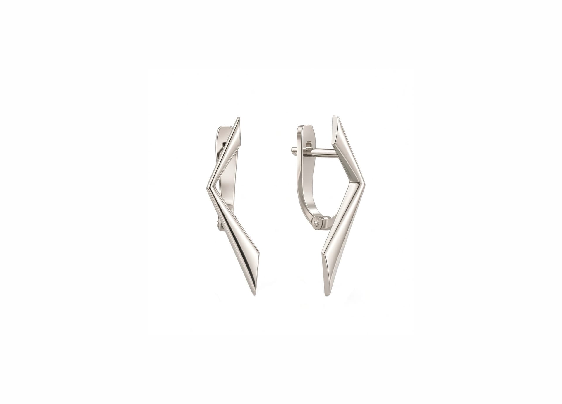 Серьги из серебра 925 без вставки