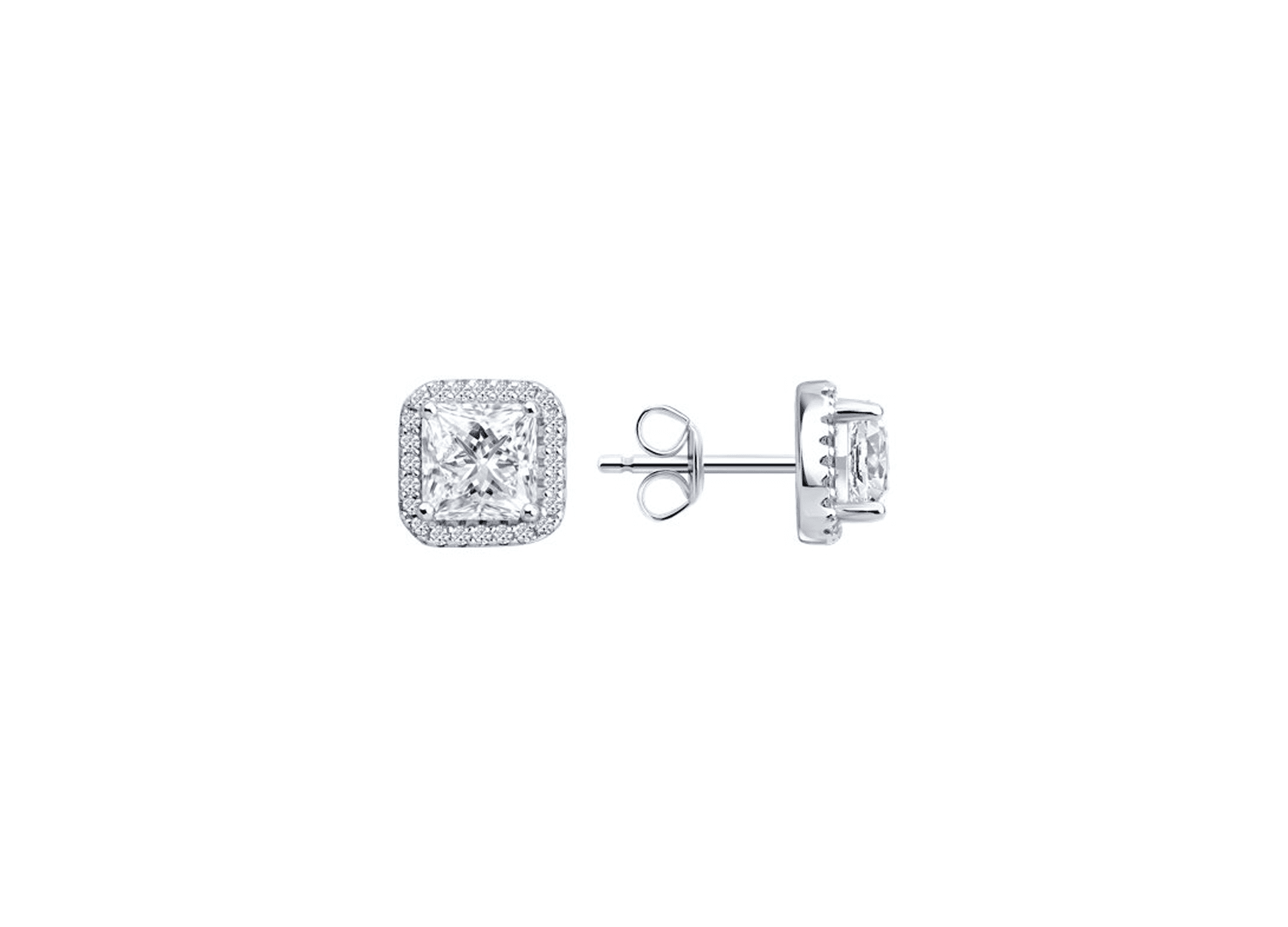 Серьги из серебра 925 с фианитами