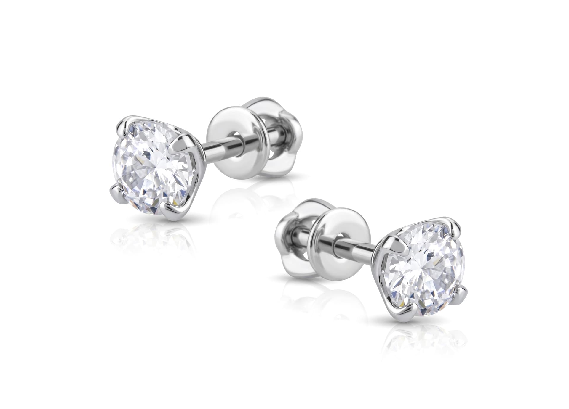 Серьги из золота 585 с фианитами