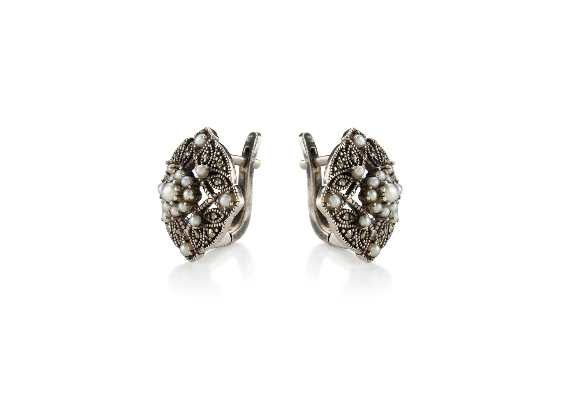 Серьги из серебра 925 с жемчугом