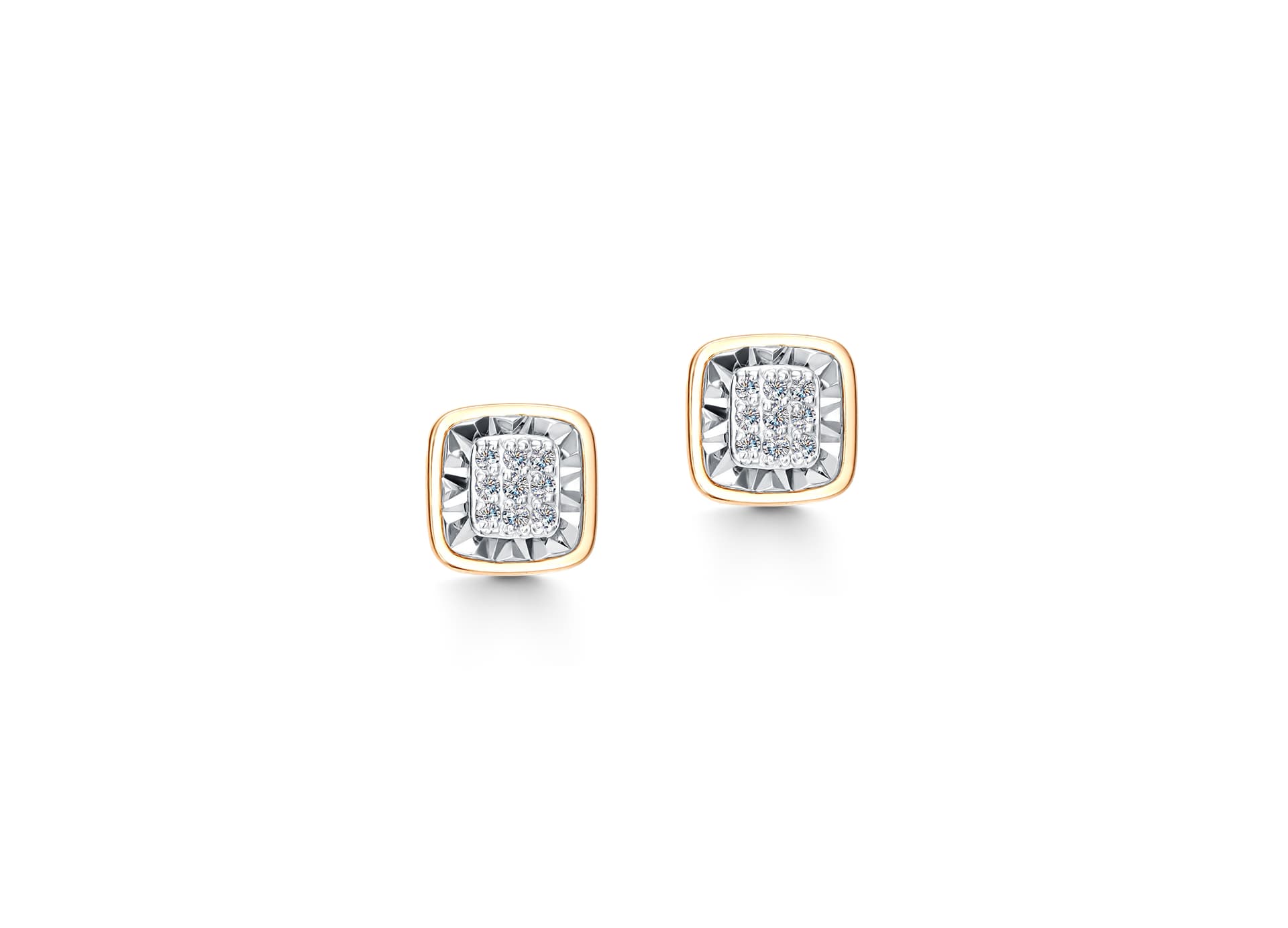 Серьги из золота 585 с бриллиантом
