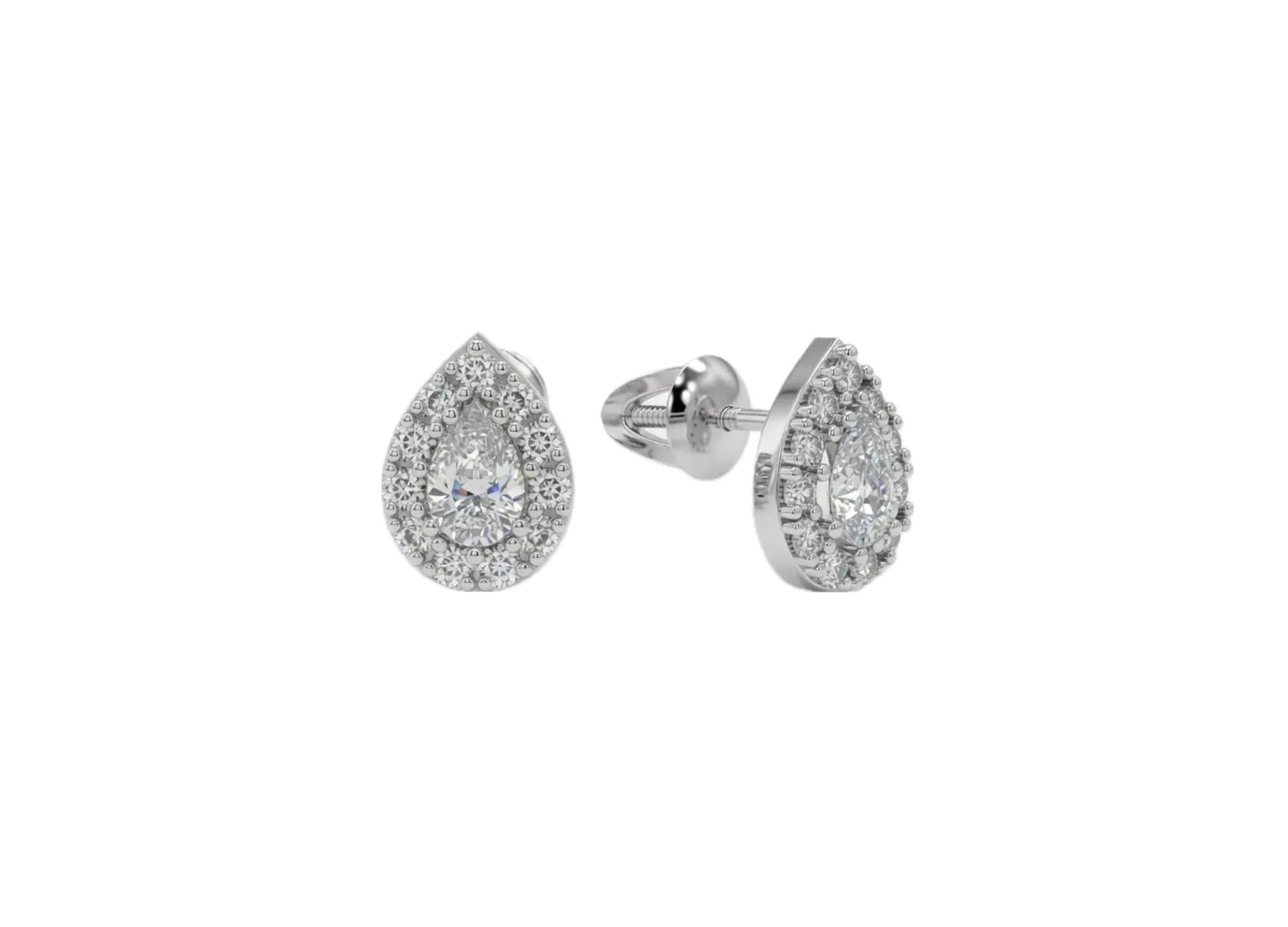 Серьги из серебра 925 с фианитами