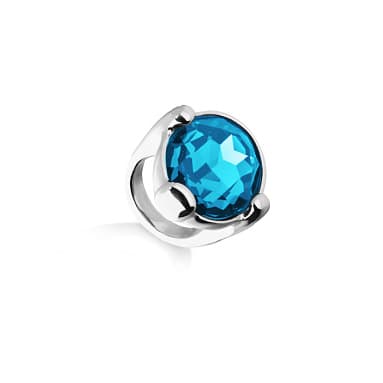 Кольцо из стали с кристаллами swarovski
