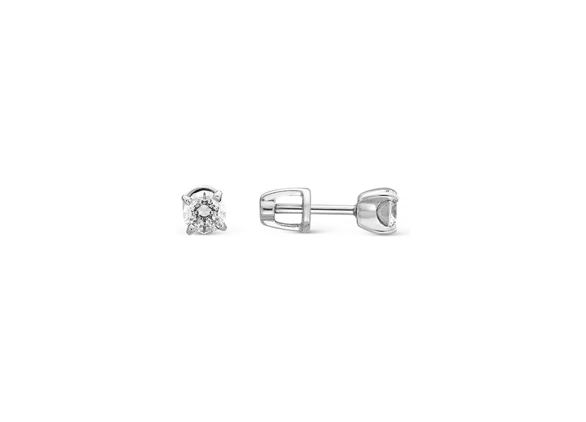 Серьги из серебра 925 с фианитами