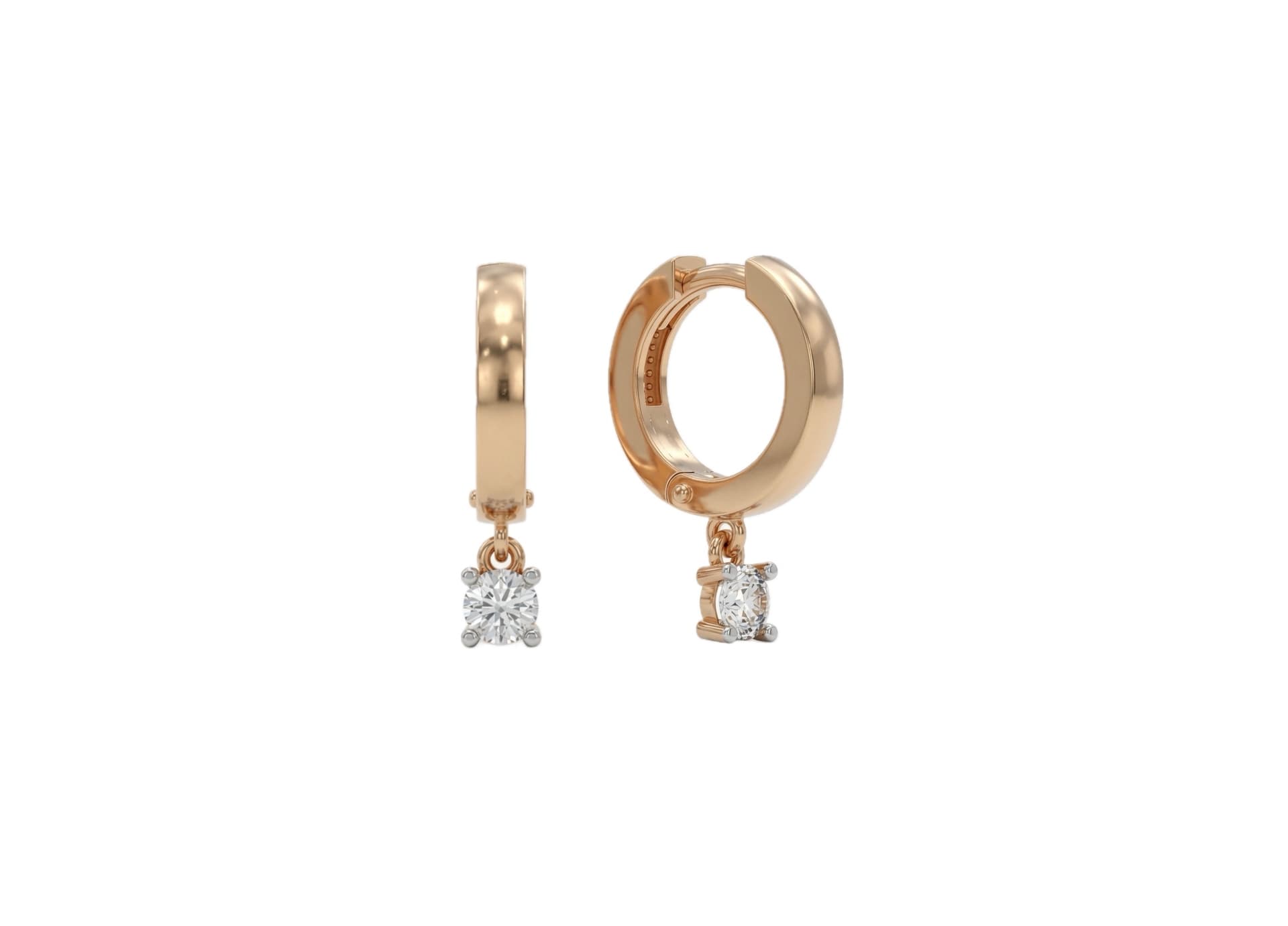 Серьги из золота 585 с фианитами