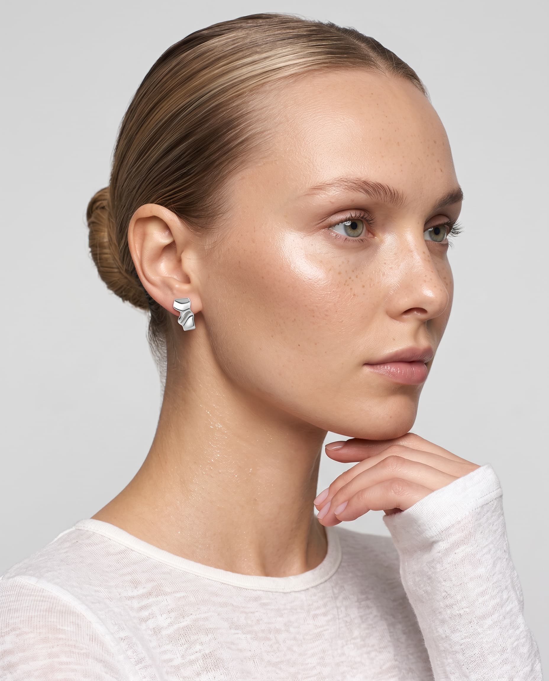 Серьги из серебра 925 без вставки