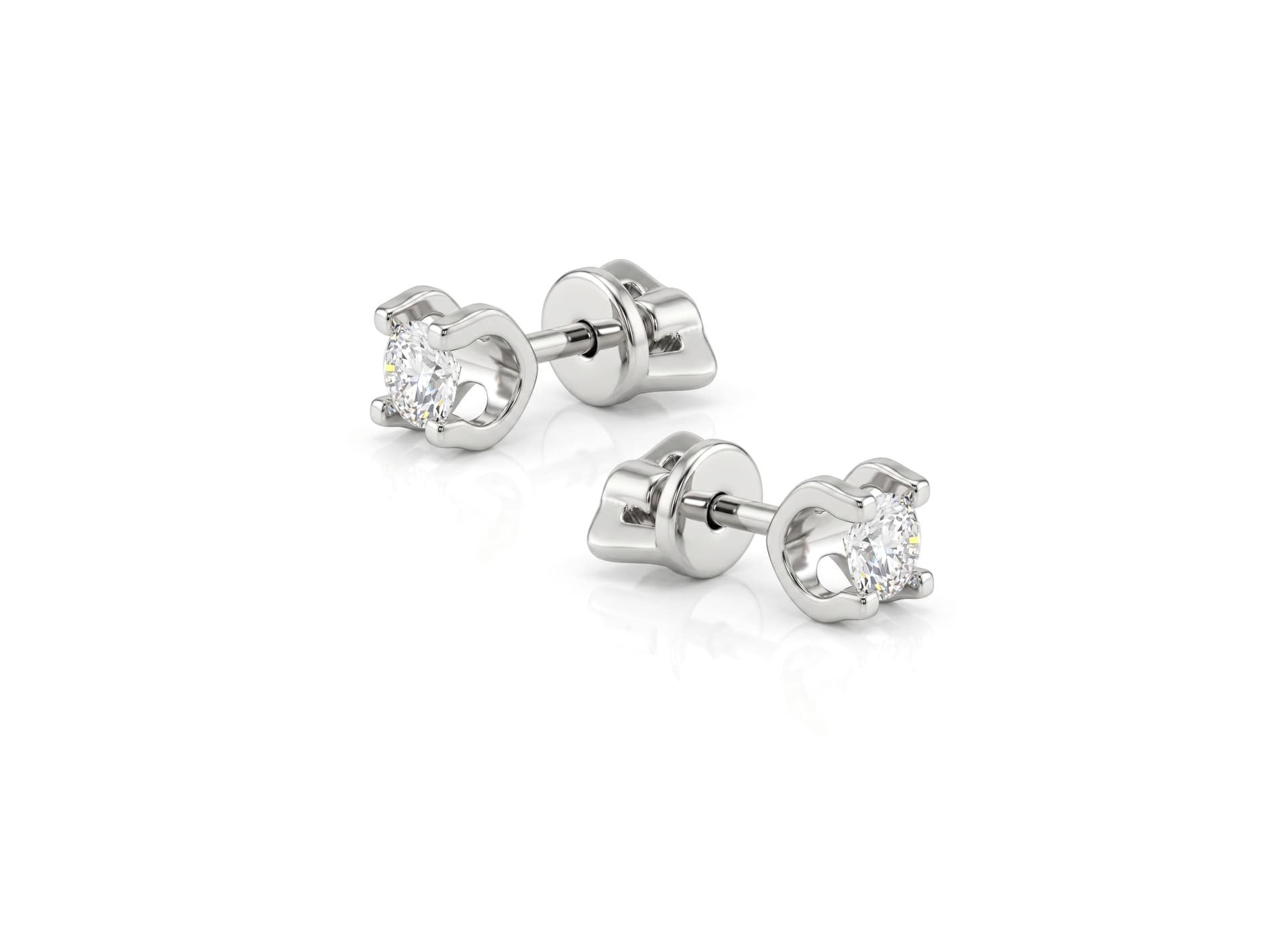 Серьги из серебра 925 с выращенными бриллиантами